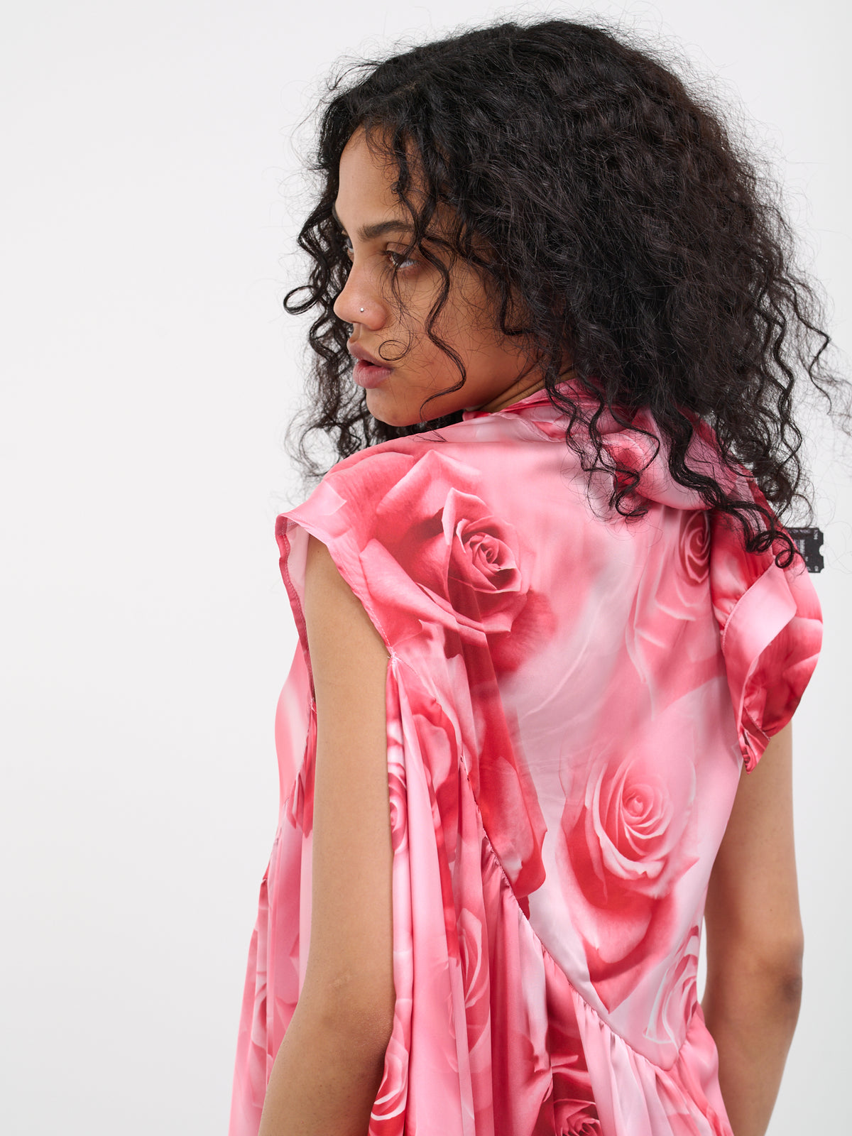 Peneled Shirts Dress (PT03DR04WW-PINK-ROSES)