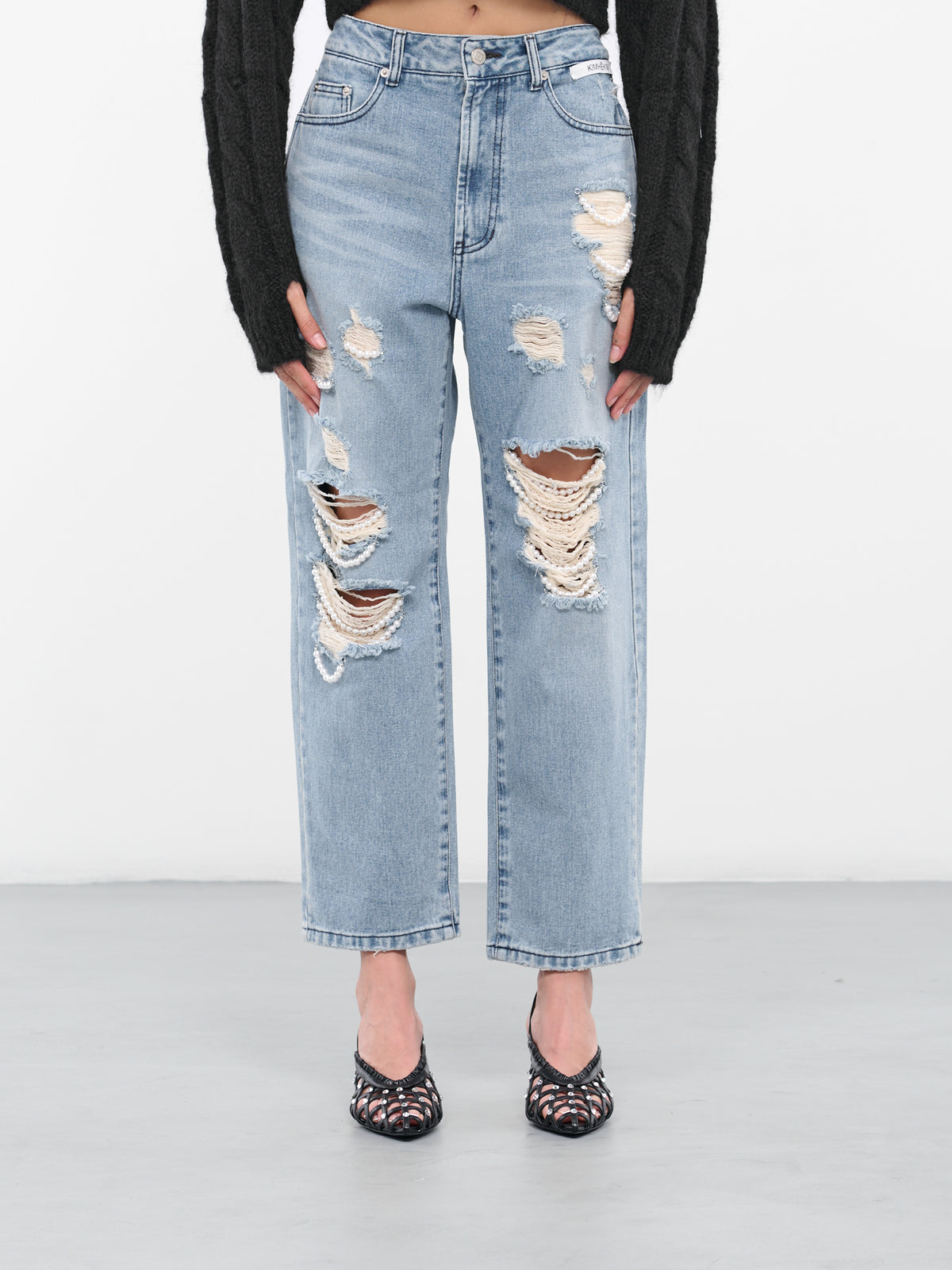 Pearl Distressed Jeans (PT04-SB-SKY-BLUE)