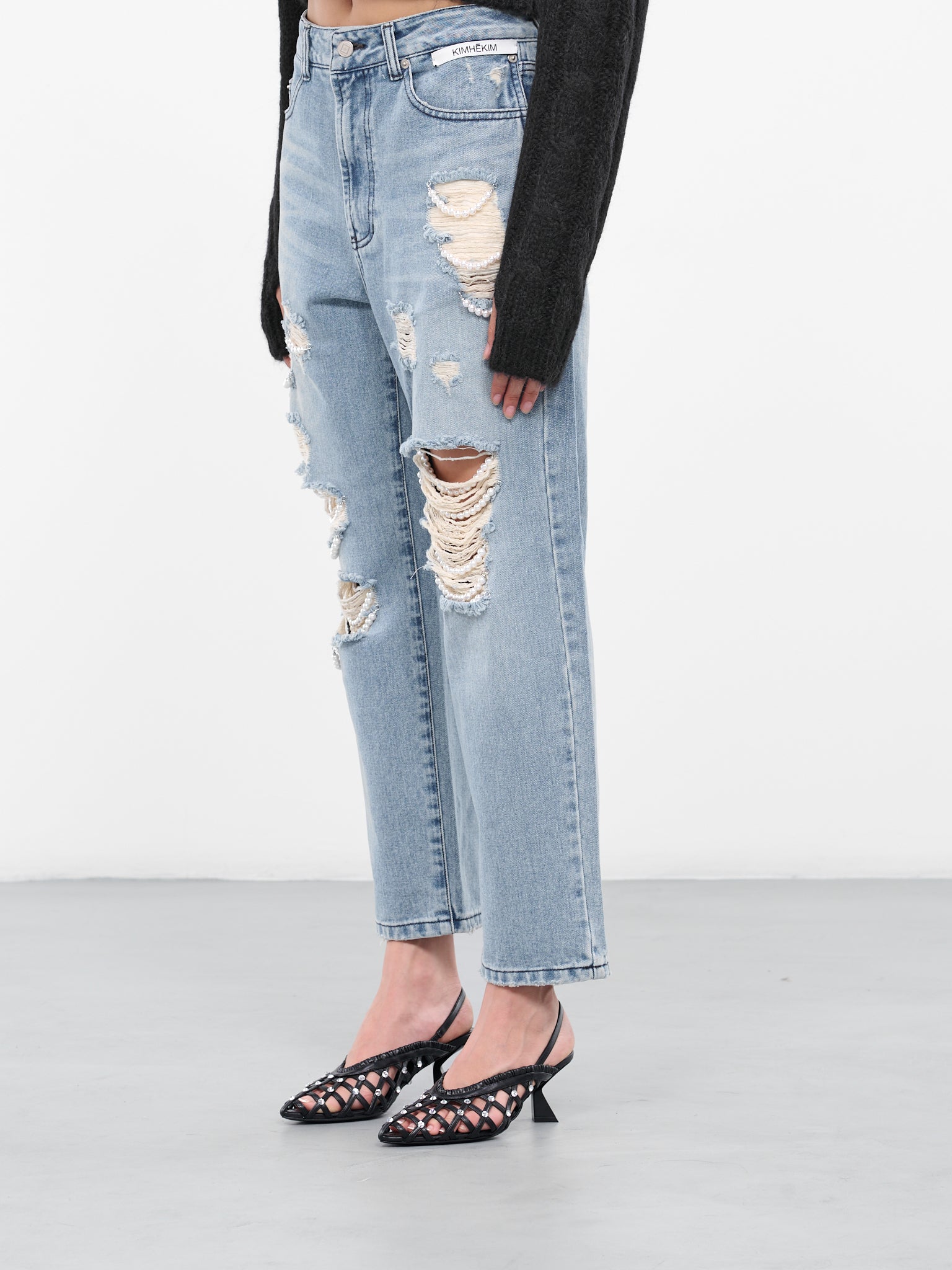 Pearl Distressed Jeans (PT04-SB-SKY-BLUE)