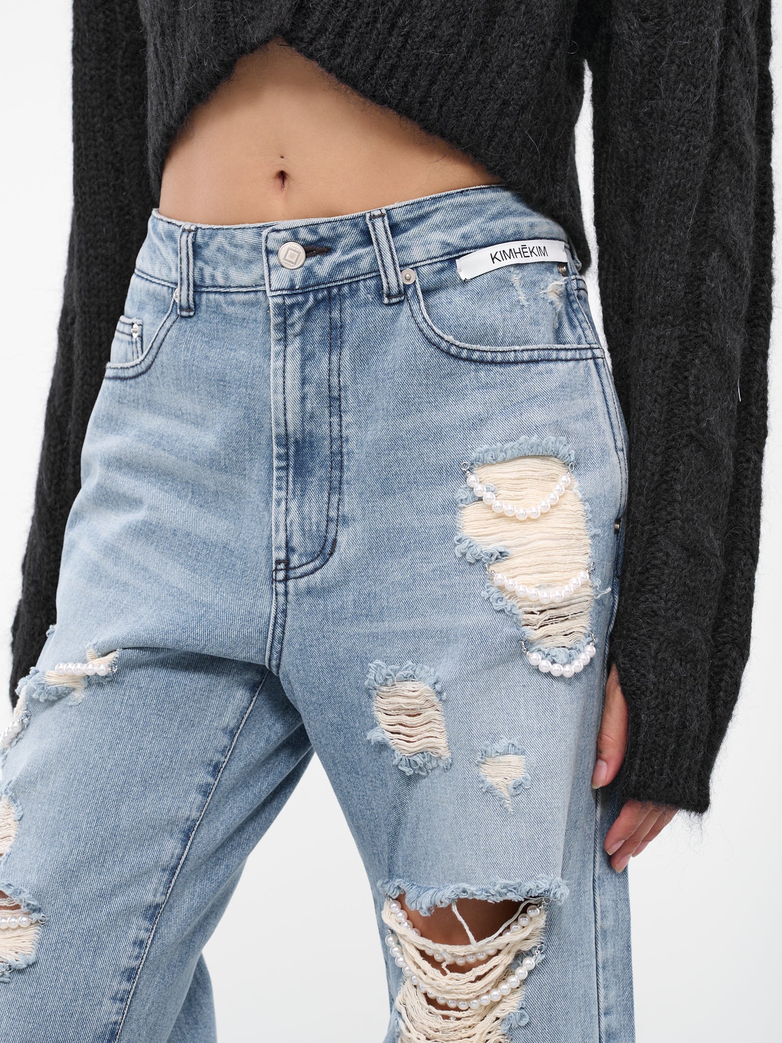 Pearl Distressed Jeans (PT04-SB-SKY-BLUE)