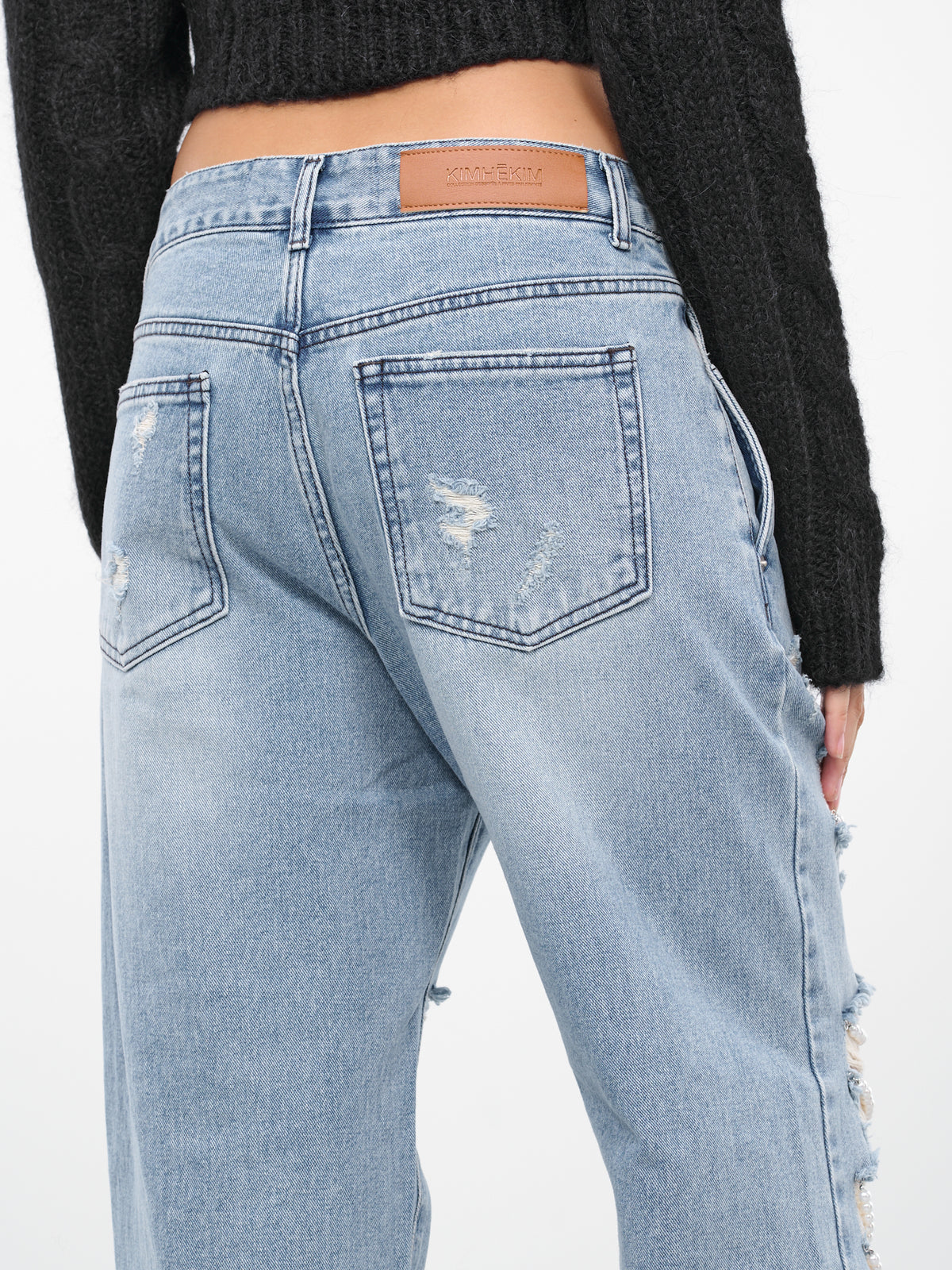 Pearl Distressed Jeans (PT04-SB-SKY-BLUE)