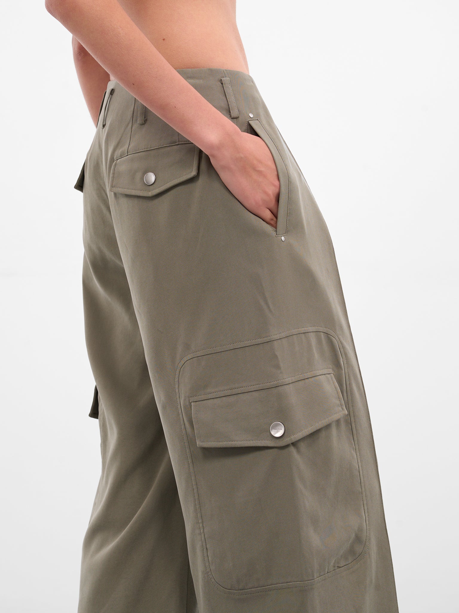 Gray Tailored Wide Cargo Pants (PT05C2GR570-GR570-BEAN-PASTE)
