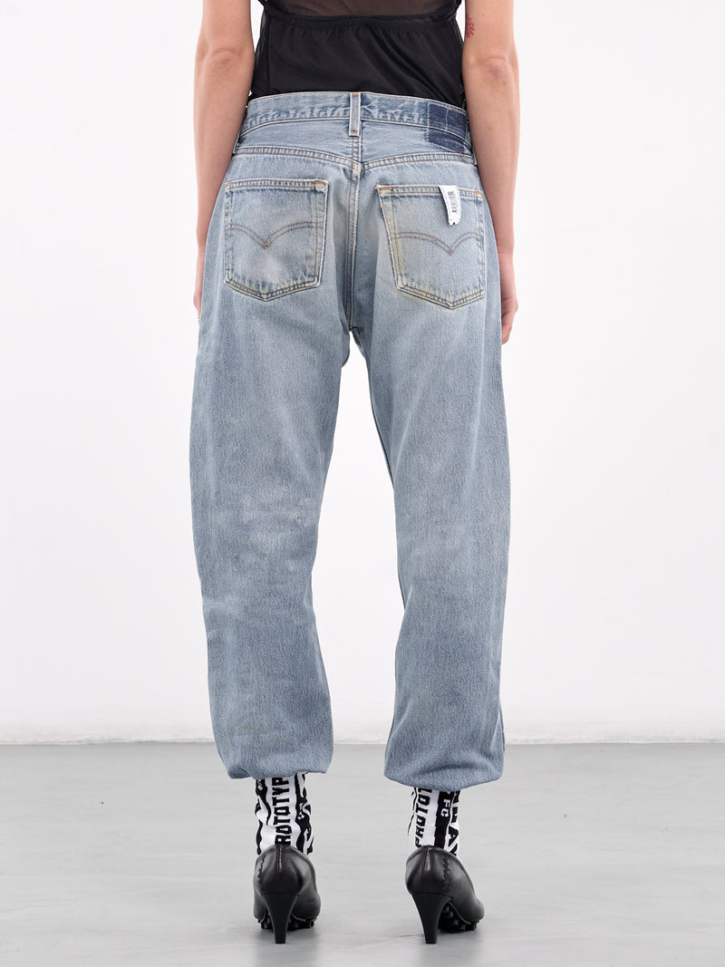 Sock Stirrup Denim Jeans (PT06DPA01US-BLUE-WHITE)