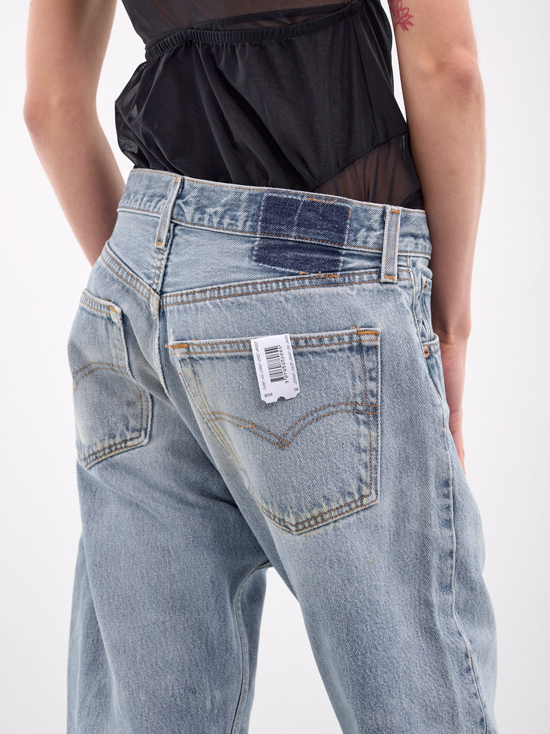 Sock Stirrup Denim Jeans (PT06DPA01US-BLUE-WHITE)