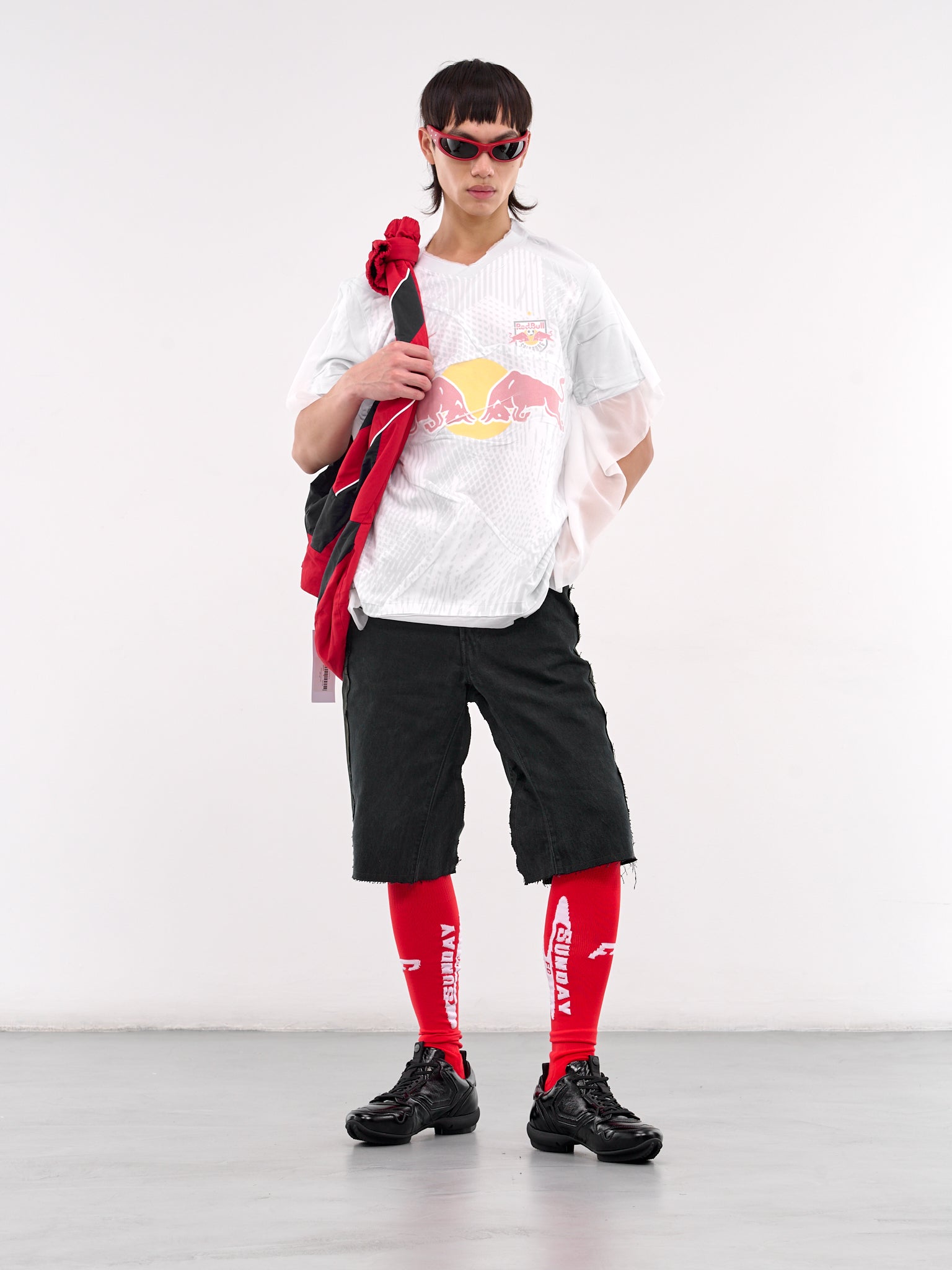 Upcycled Football Jersey (PT07ART02USM-RED-BULL-WHITE)