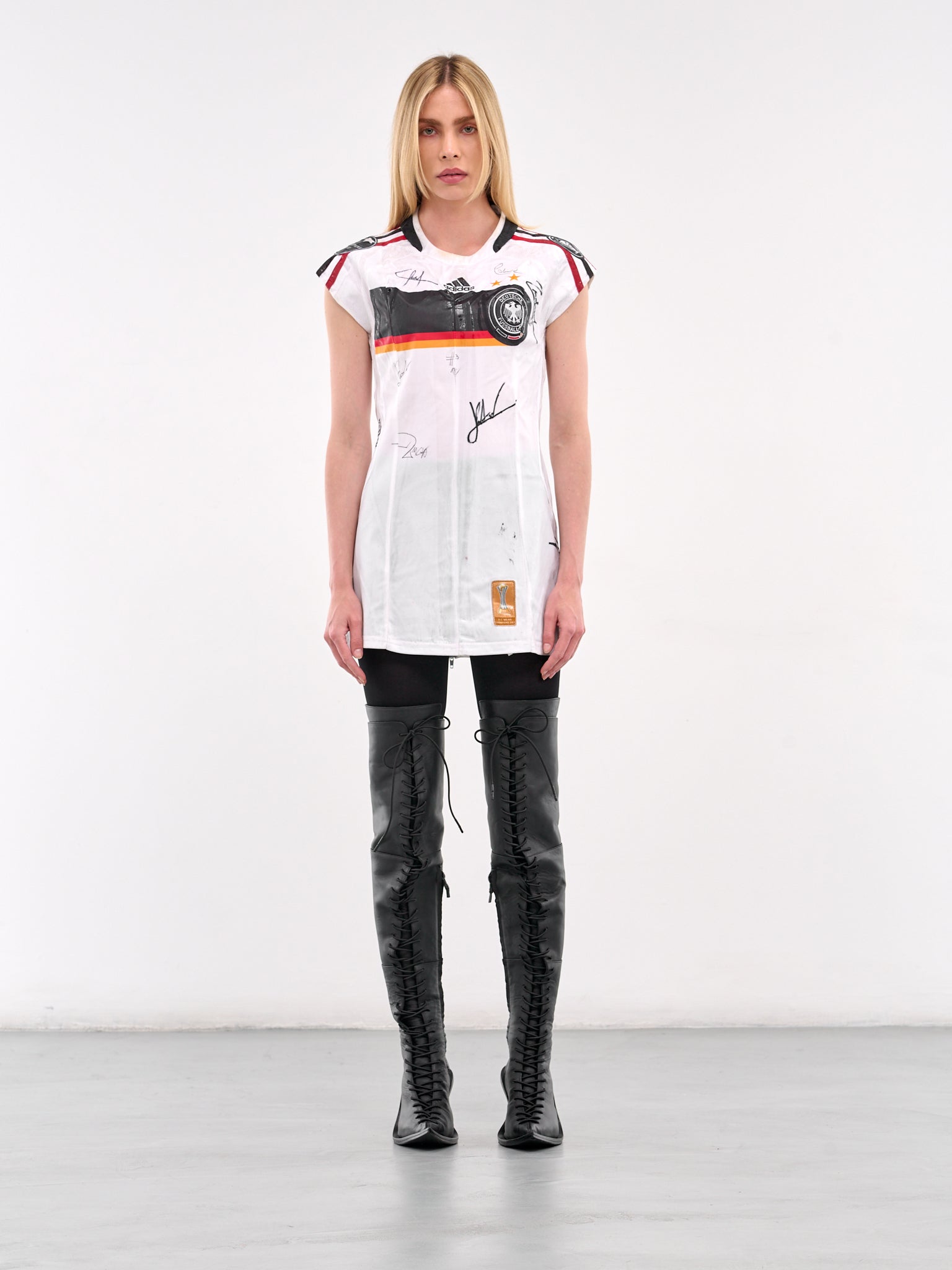 Jersey Mini Dress (PT07DR08WWW-WHITE-MULTI)