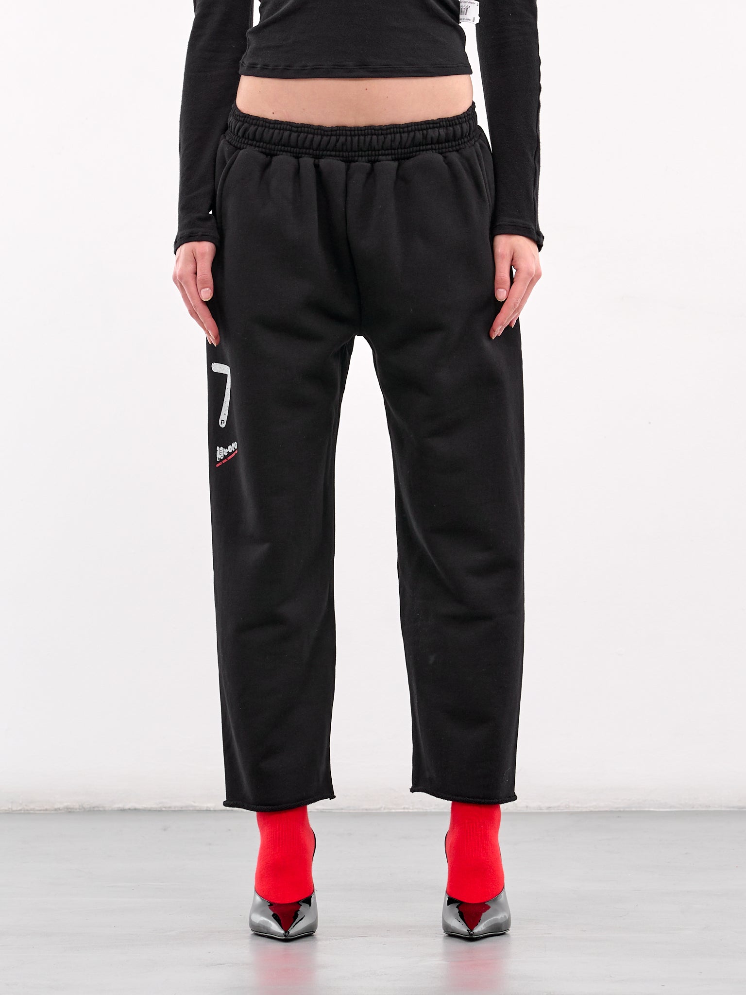 Raw Hem Sweatpants (PT07JE33USB-BLACK)