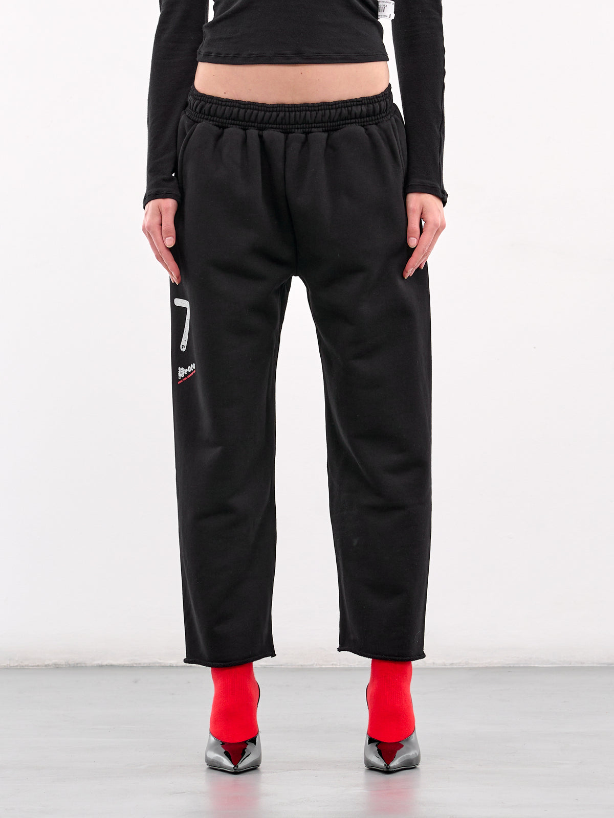 Raw Hem Sweatpants (PT07JE33USB-BLACK)