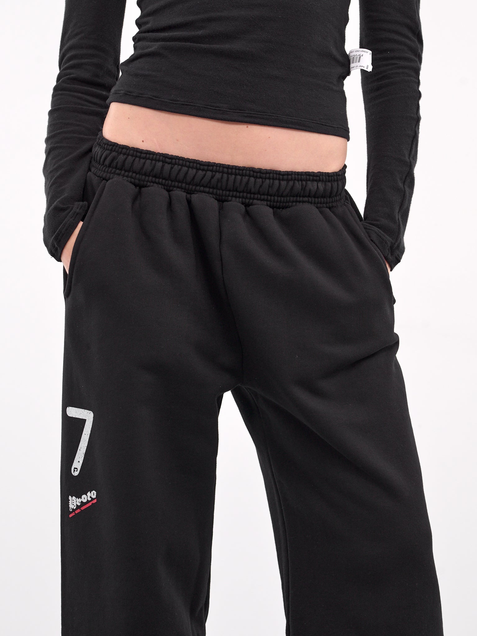 Raw Hem Sweatpants (PT07JE33USB-BLACK)