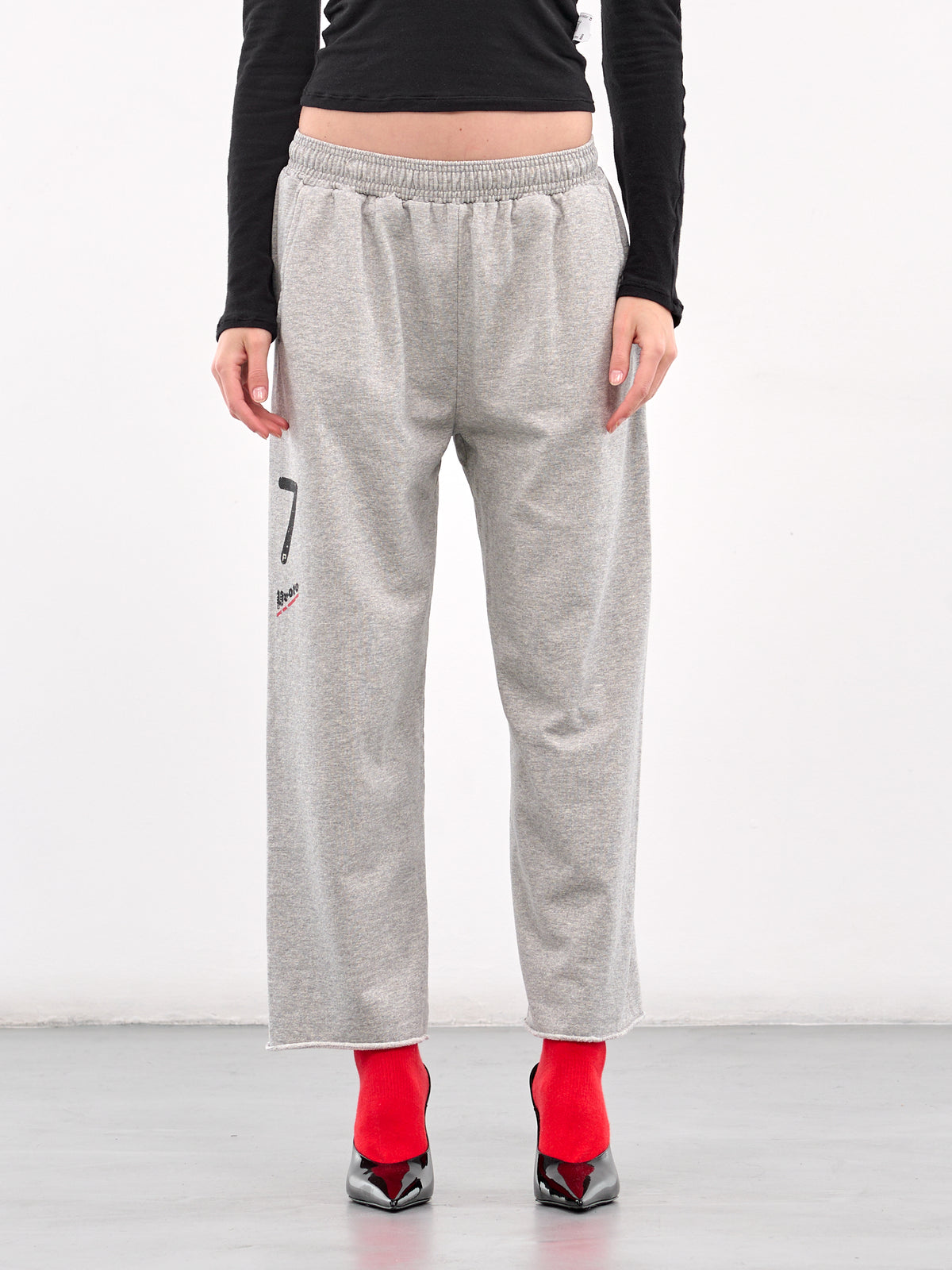Raw Hem Sweatpants (PT07JE33USG-GREY-MELANGE)