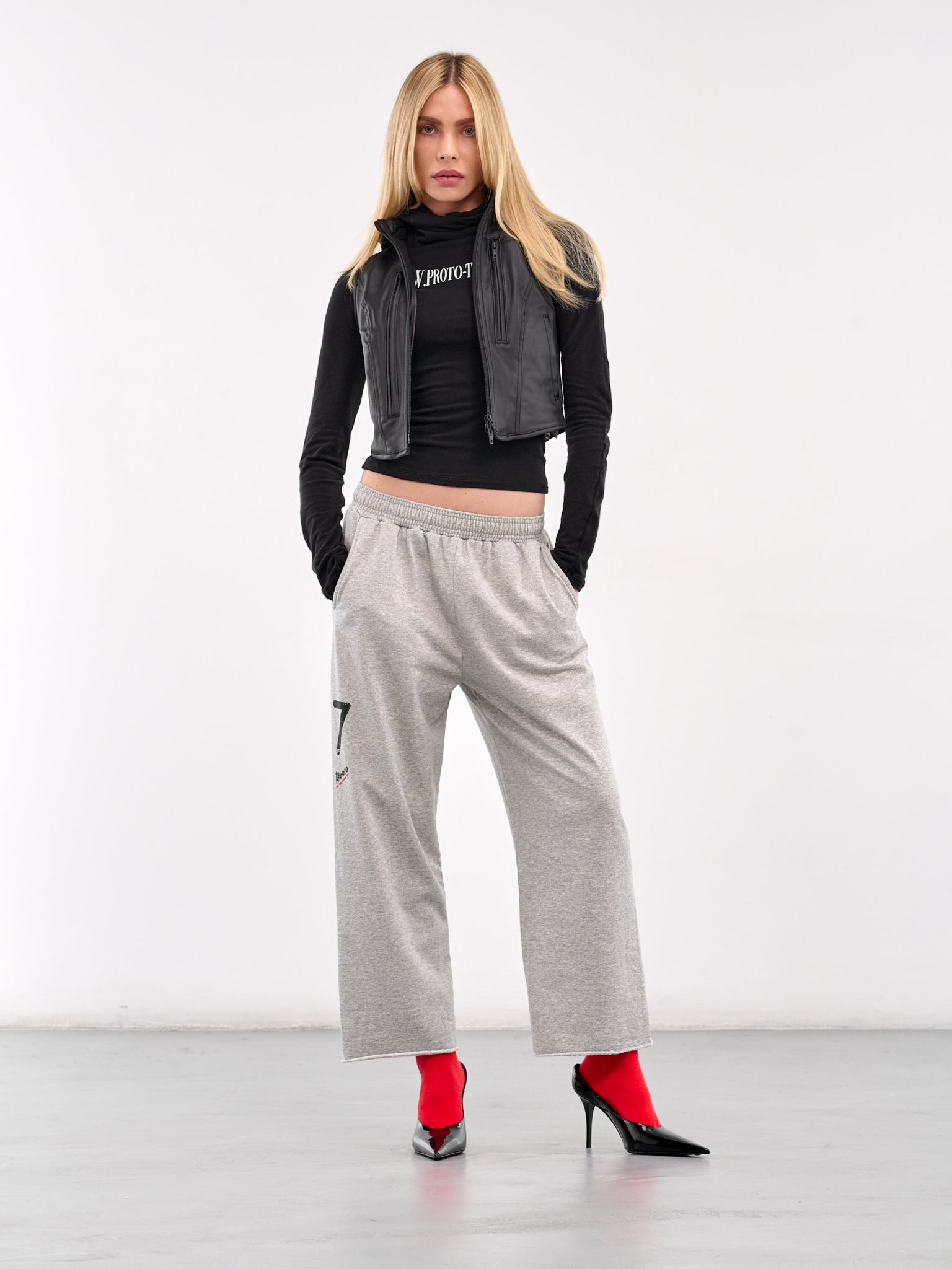 Raw Hem Sweatpants (PT07JE33USG-GREY-MELANGE)
