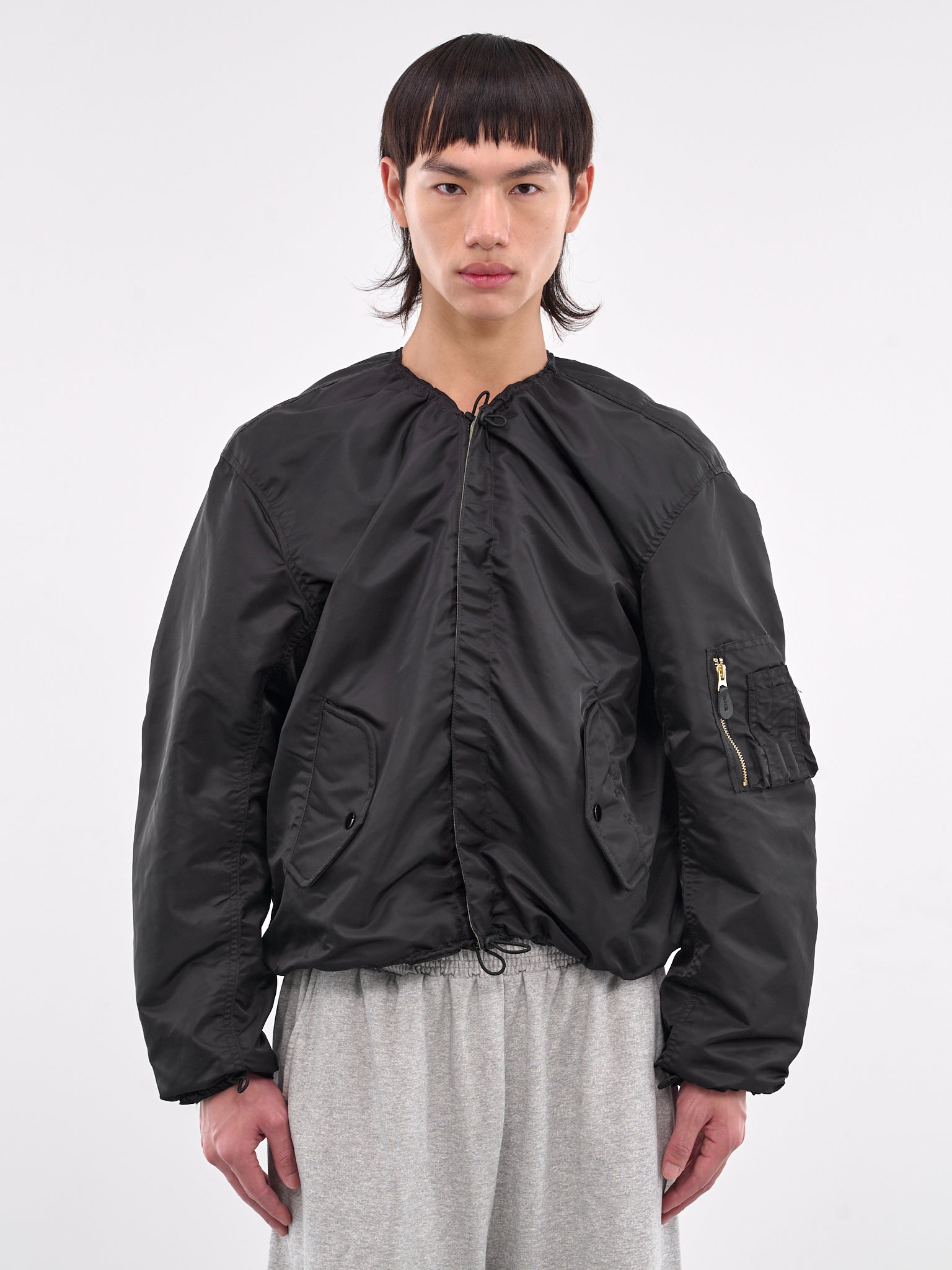 Reversible Bomber Jacket (PT07OW05USBG-BLACK-GREEN)