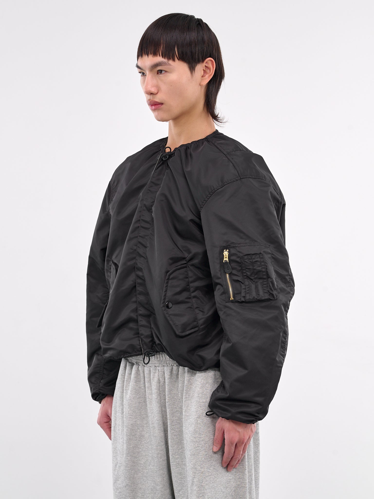 Reversible Bomber Jacket (PT07OW05USBG-BLACK-GREEN)