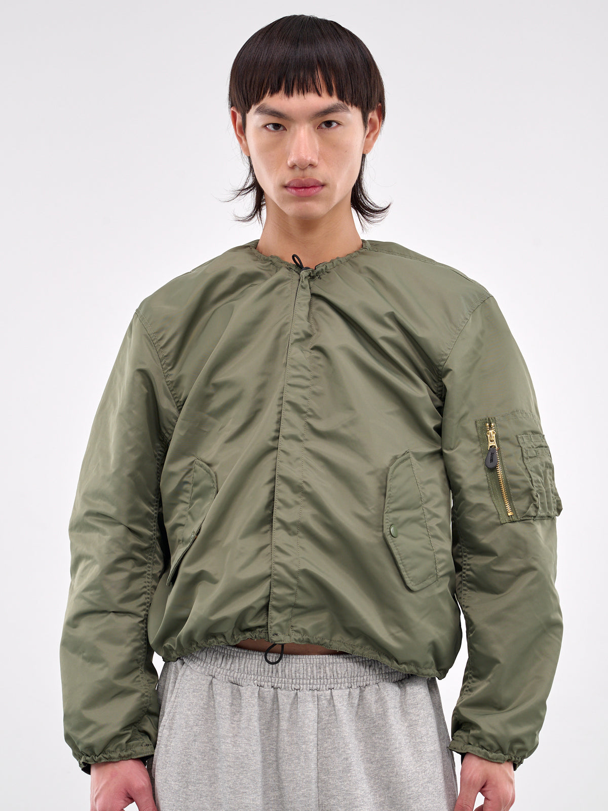 Reversible Bomber Jacket (PT07OW05USBG-BLACK-GREEN)