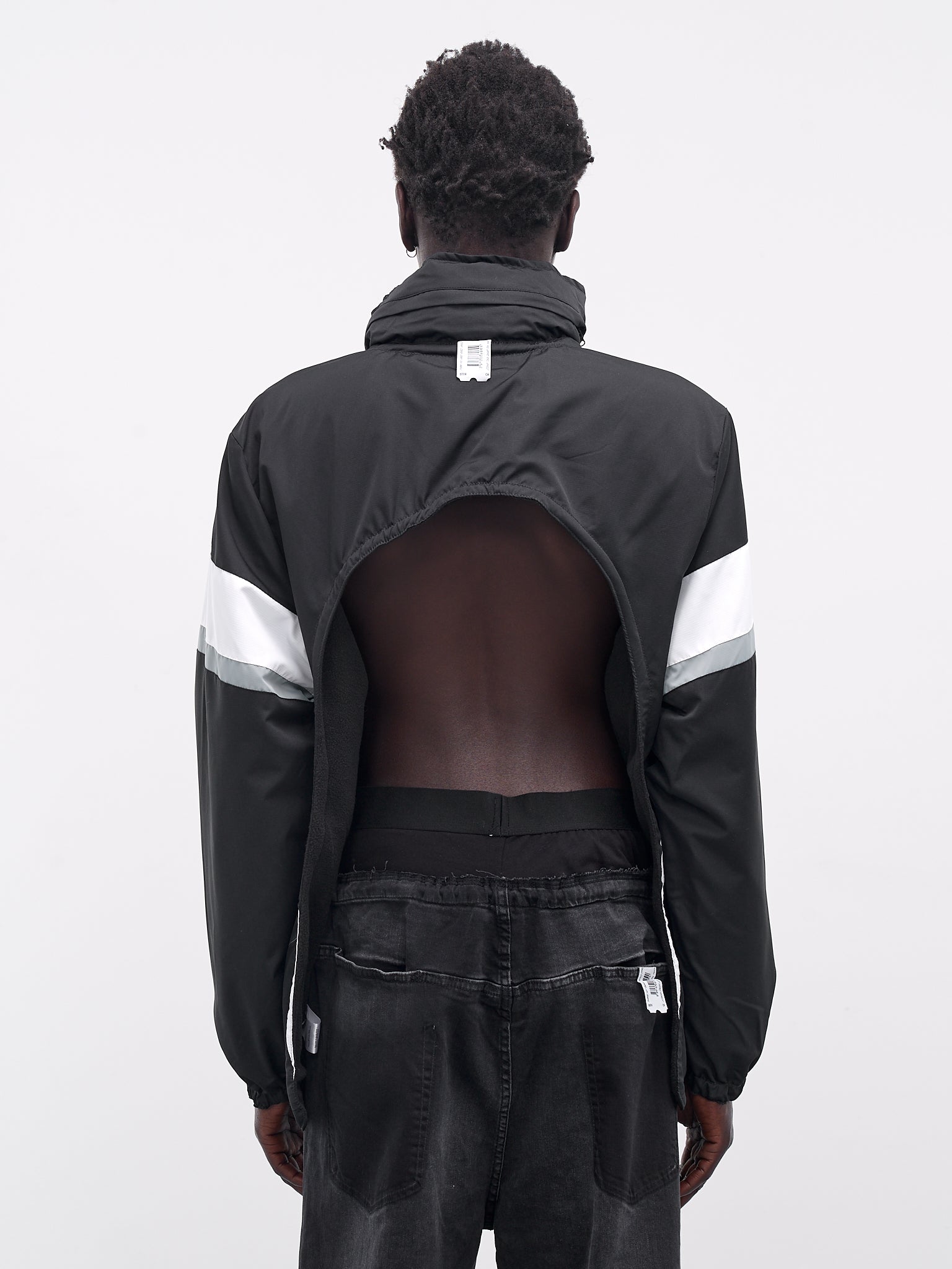 Backless Tracksuit Jacket (PT07OW09USB-NYL-BLACK)