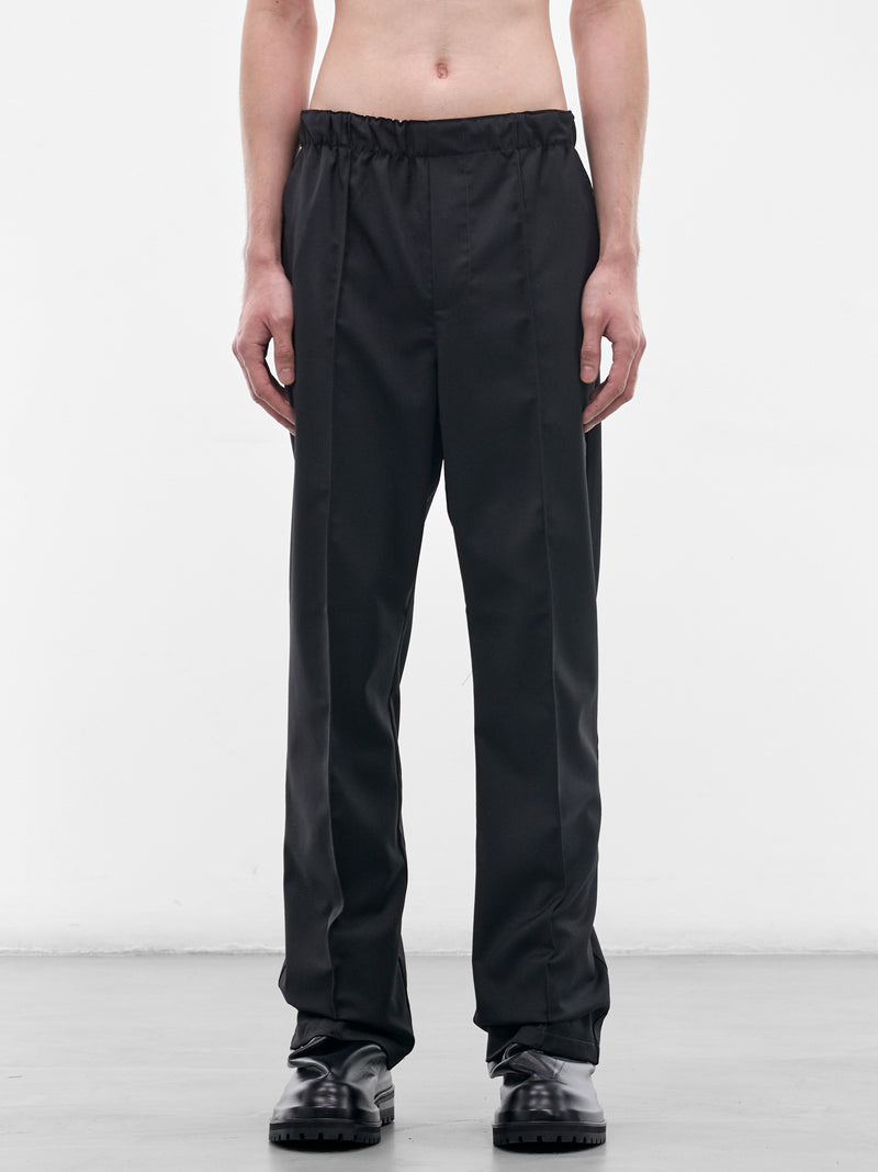 Black Waistband Tailored Pants (PT07PA01MWBL-BLACK)