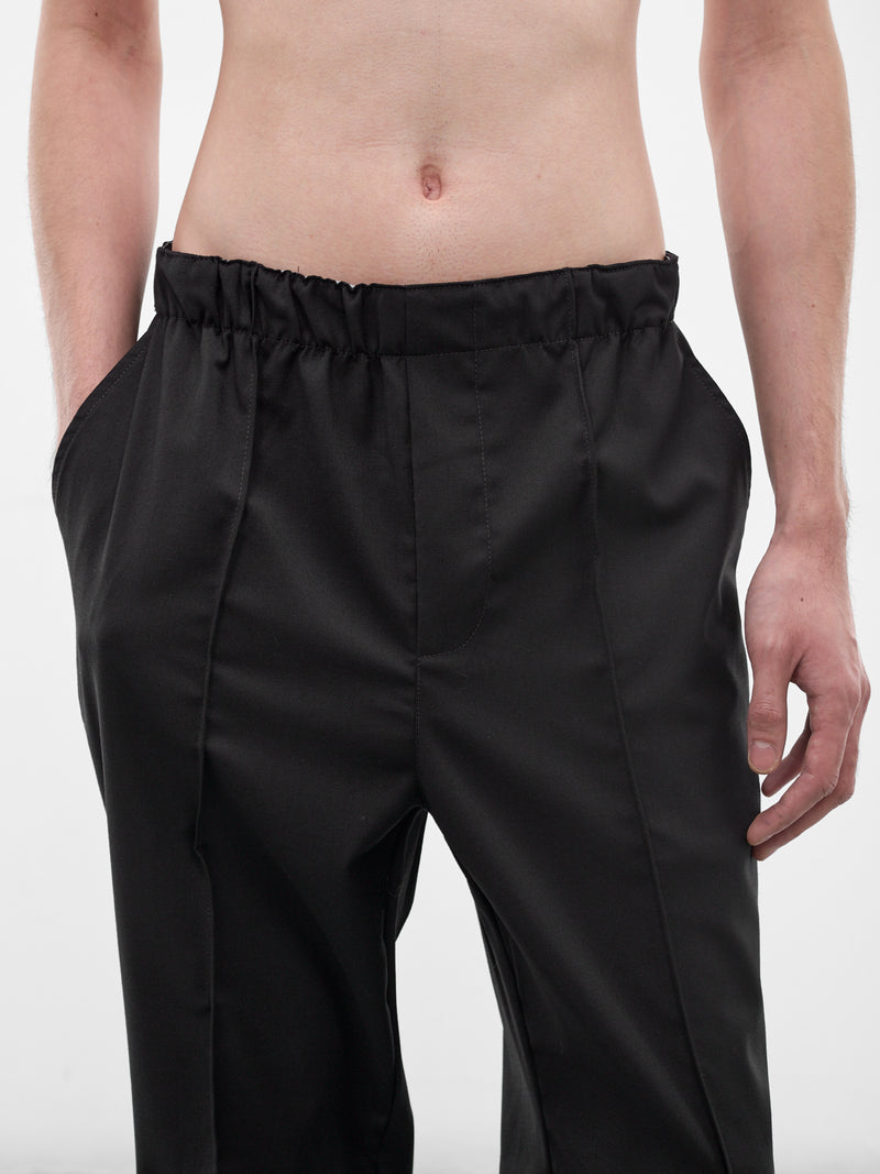 Black Waistband Tailored Pants (PT07PA01MWBL-BLACK)