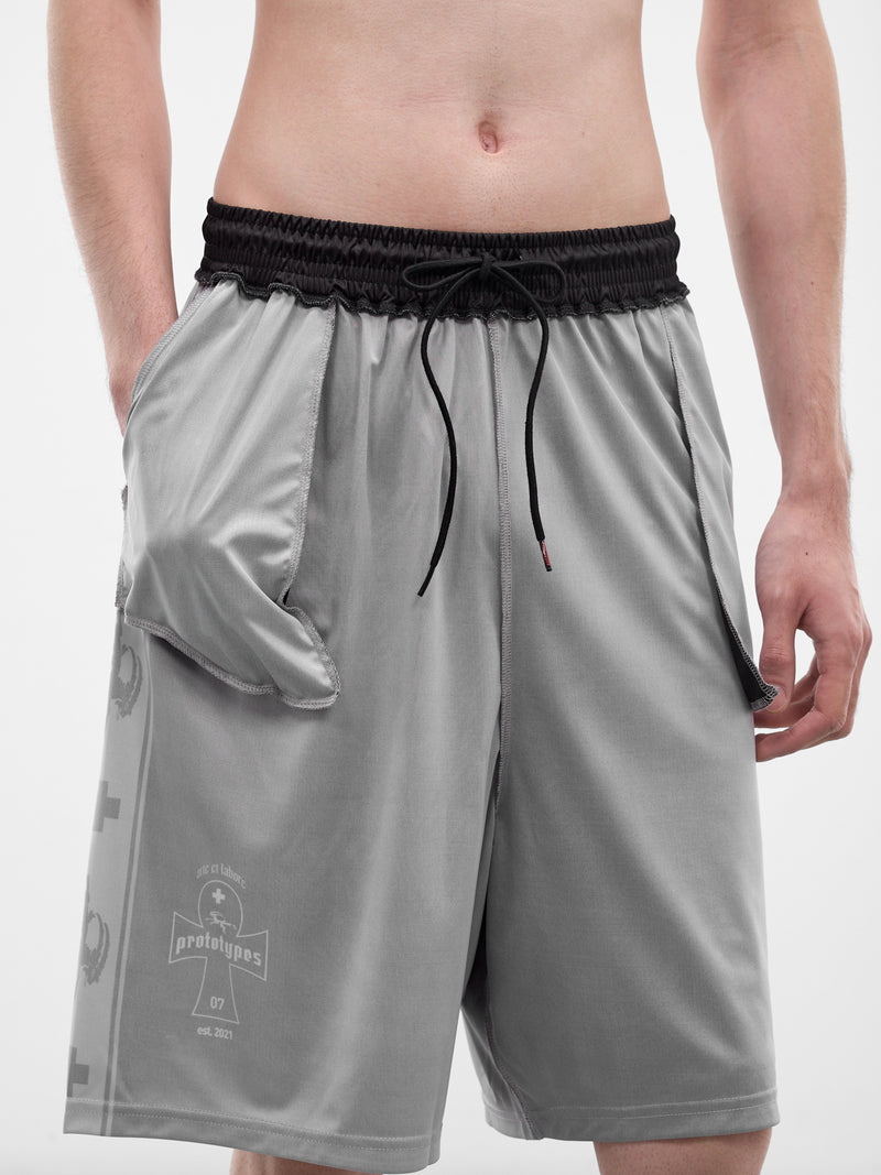 Inside-Out Football Shorts (PT07PA05USB-BLACK)
