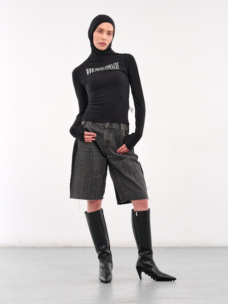 New Denim Shorts (PT07DPA05USBL-BLACK)