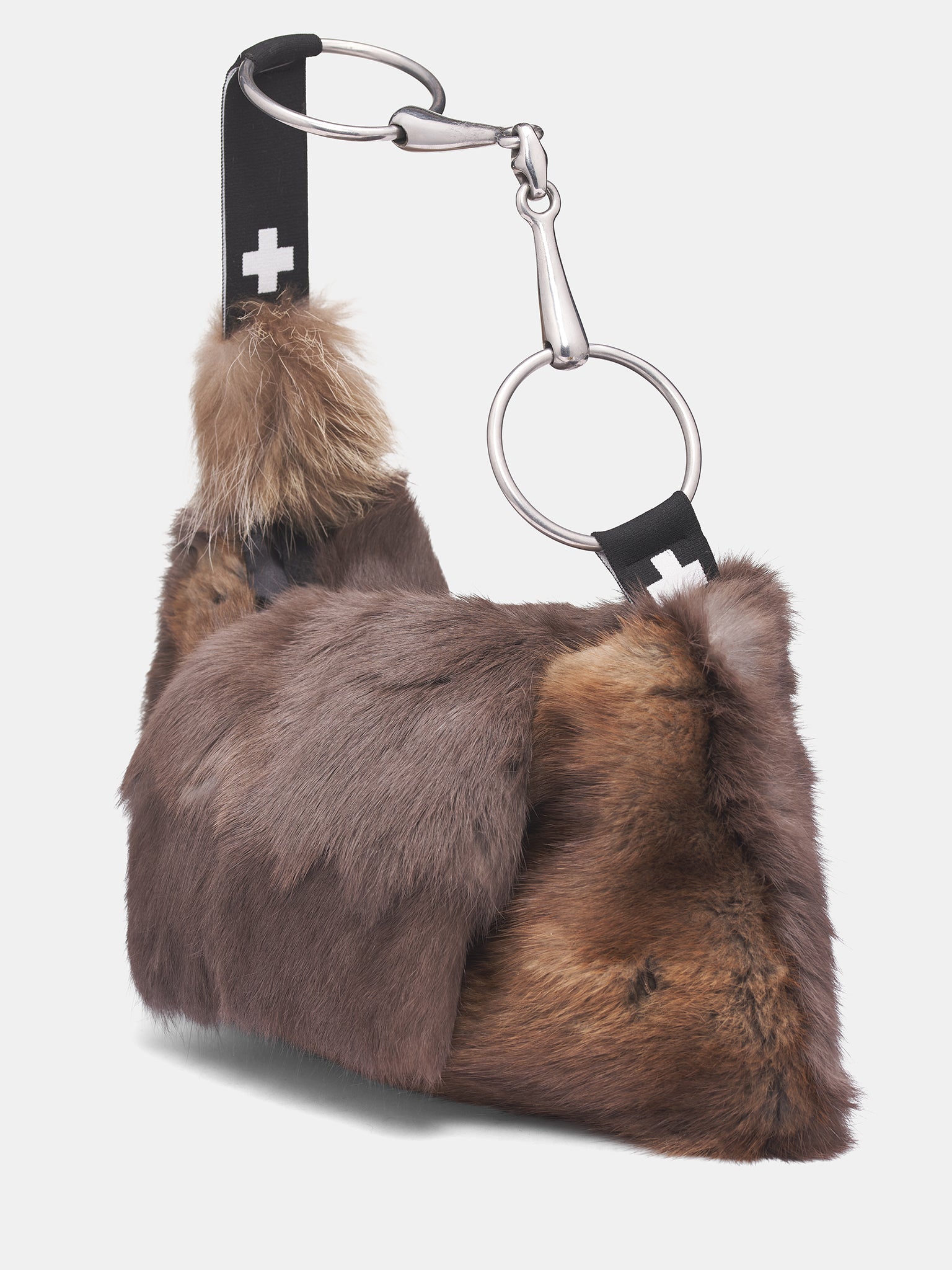 Brown Vintage Fur Stirrup Bag (PT08ACC04USBN-BROWN)