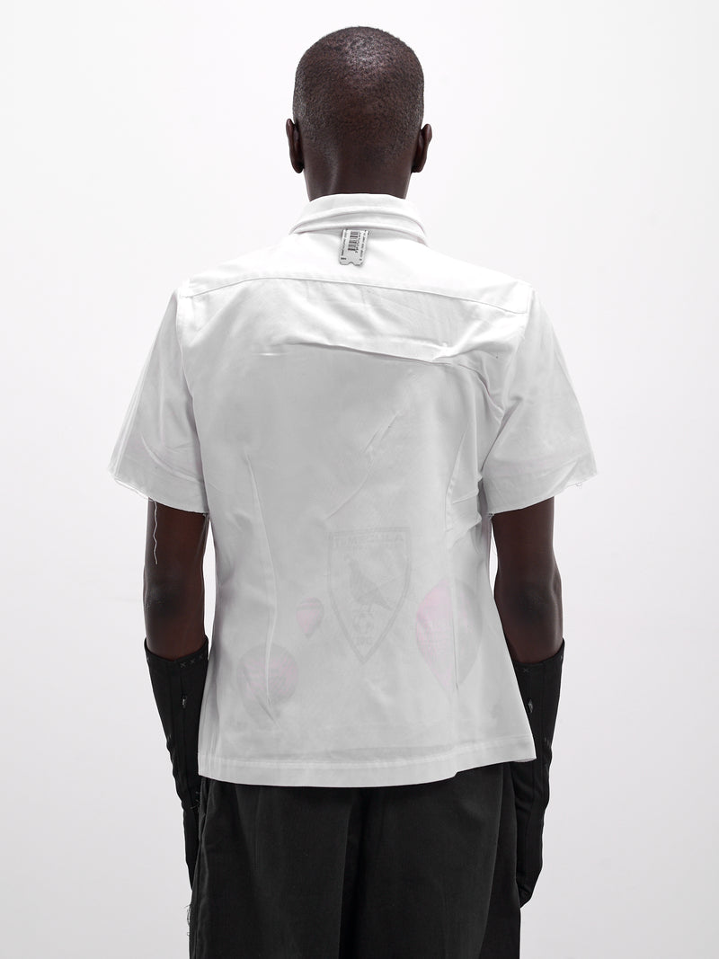 White Deconstructed Bonded Layering Shirt (PT08ART04-WHITE)
