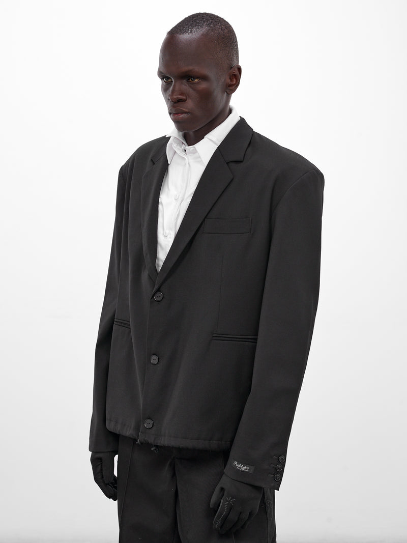 Black Boxy Wool Blazer (PT08JA01USBK-BLACK)
