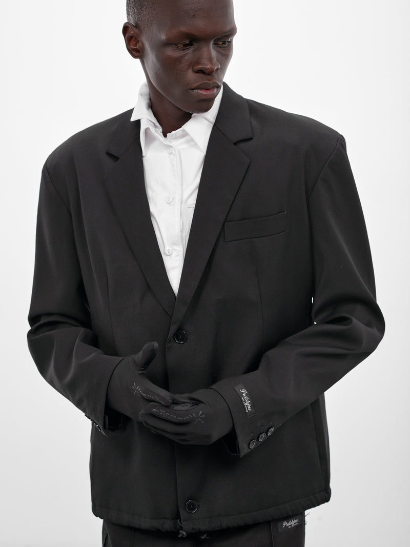 Black Boxy Wool Blazer (PT08JA01USBK-BLACK)