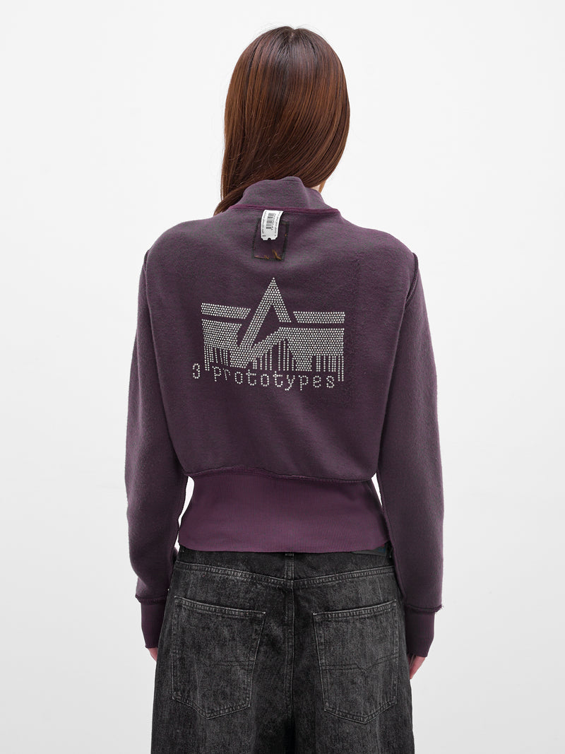 Alpha Industries x Prototypes Deconstructed Sweatshirt (PT08JE06USPL-PLUM)