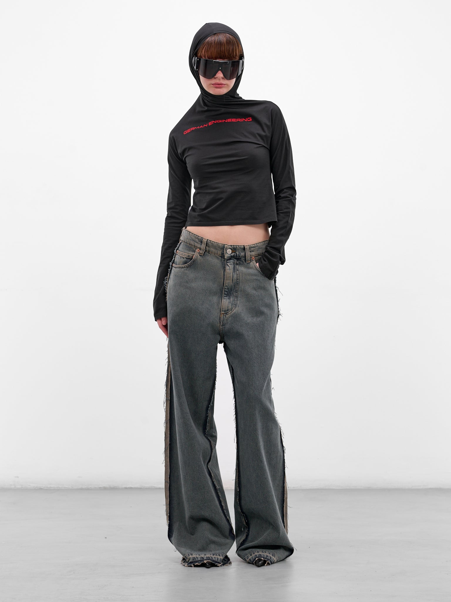 Black Cotton Twisted Graphic Hoodie (PT08JE18USBK-BLACK)