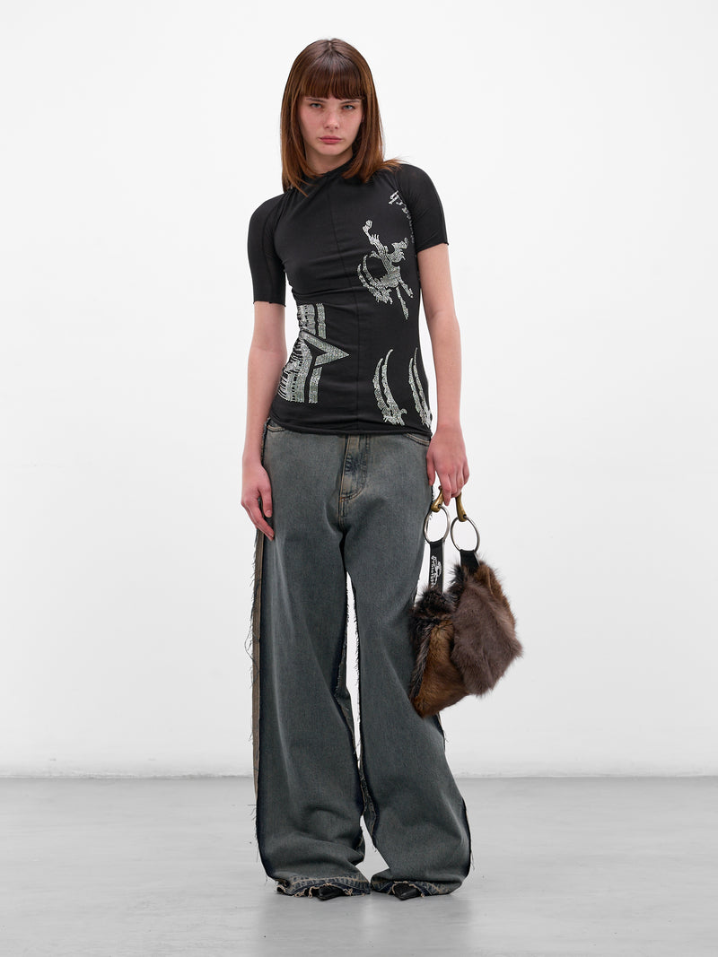 Alpha Industries x Prototypes Rhinestone Graphic Tee (PT08JE27USBK-BLACK)