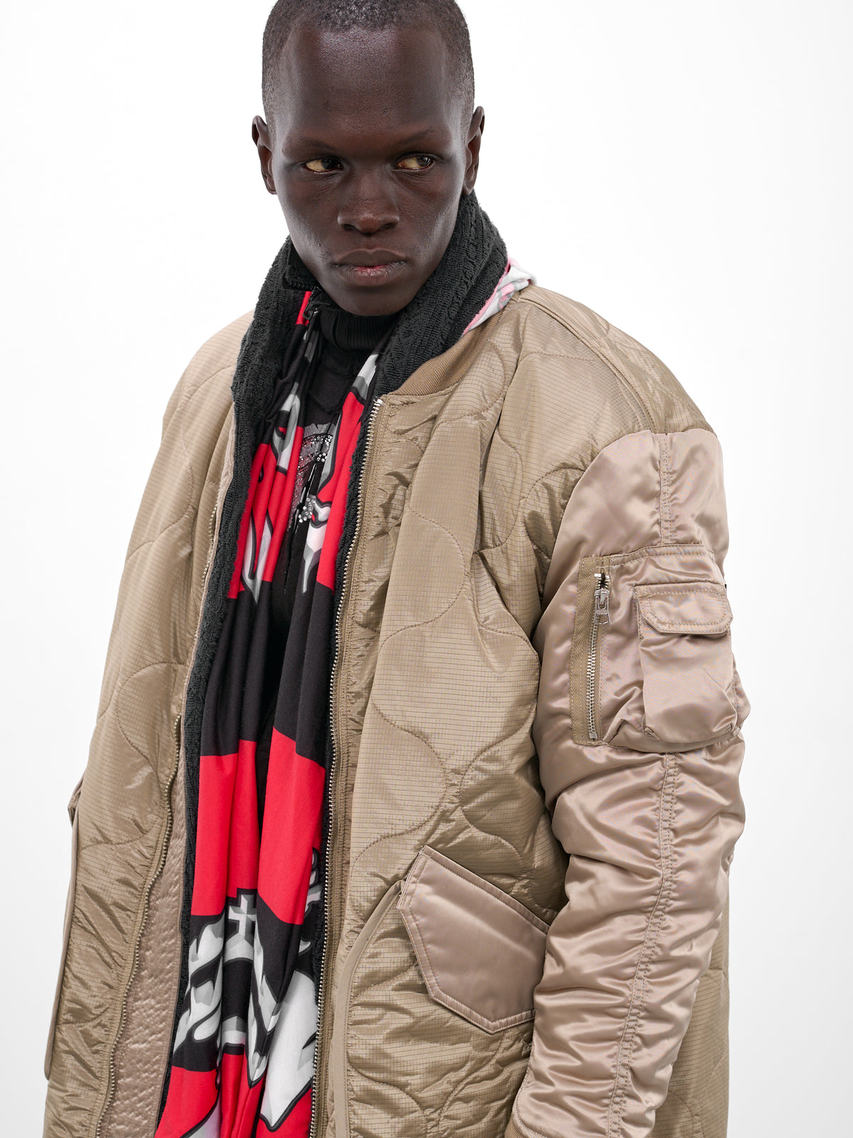 Hybrid Bathrobe Bomber (PT08OW01WWDG-DARK-GREY)