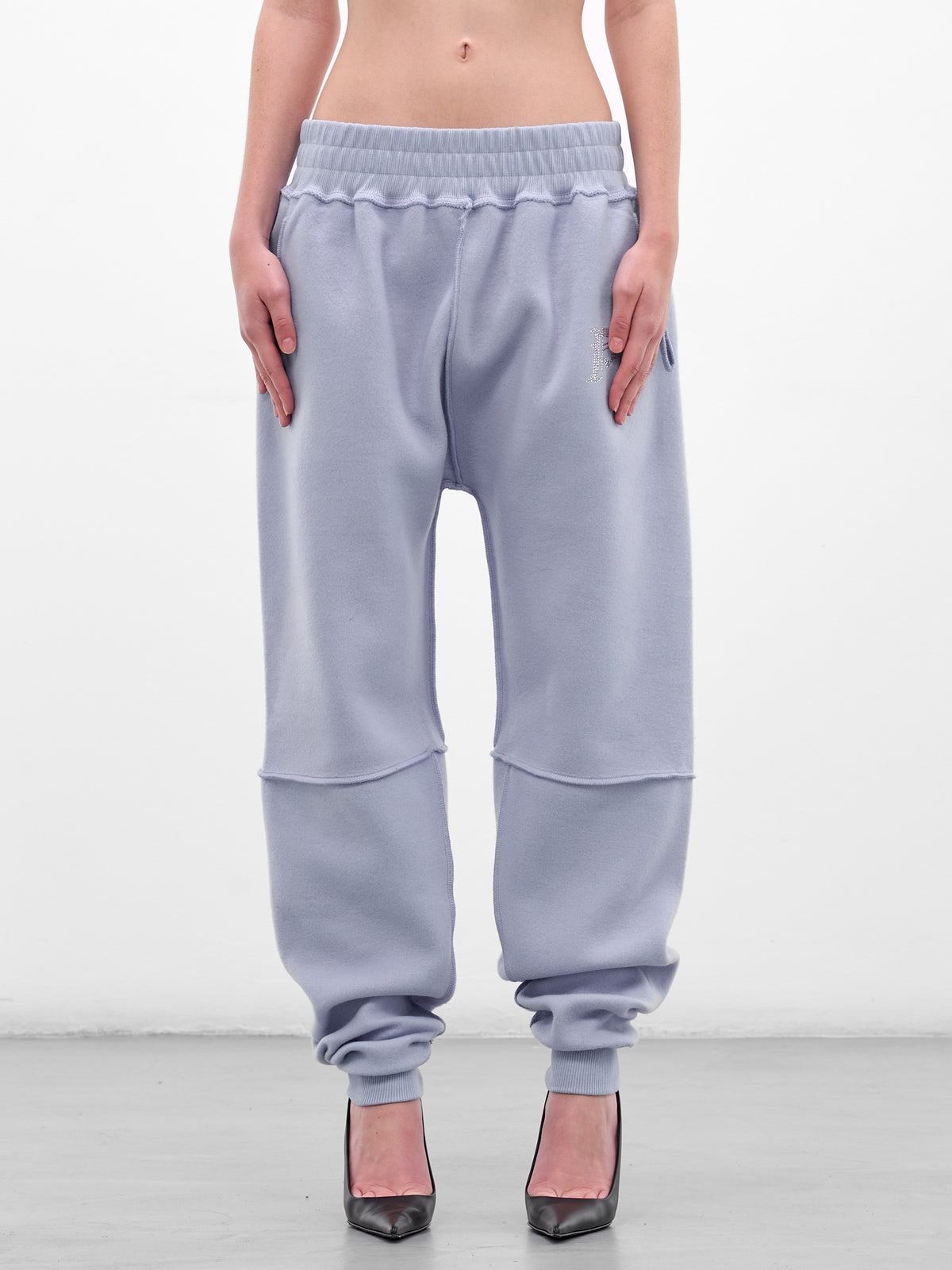 Blue Deconstructed Reverse Fleece Sweatpants (PT08PA05MWLB-LIGHT-BLUE)