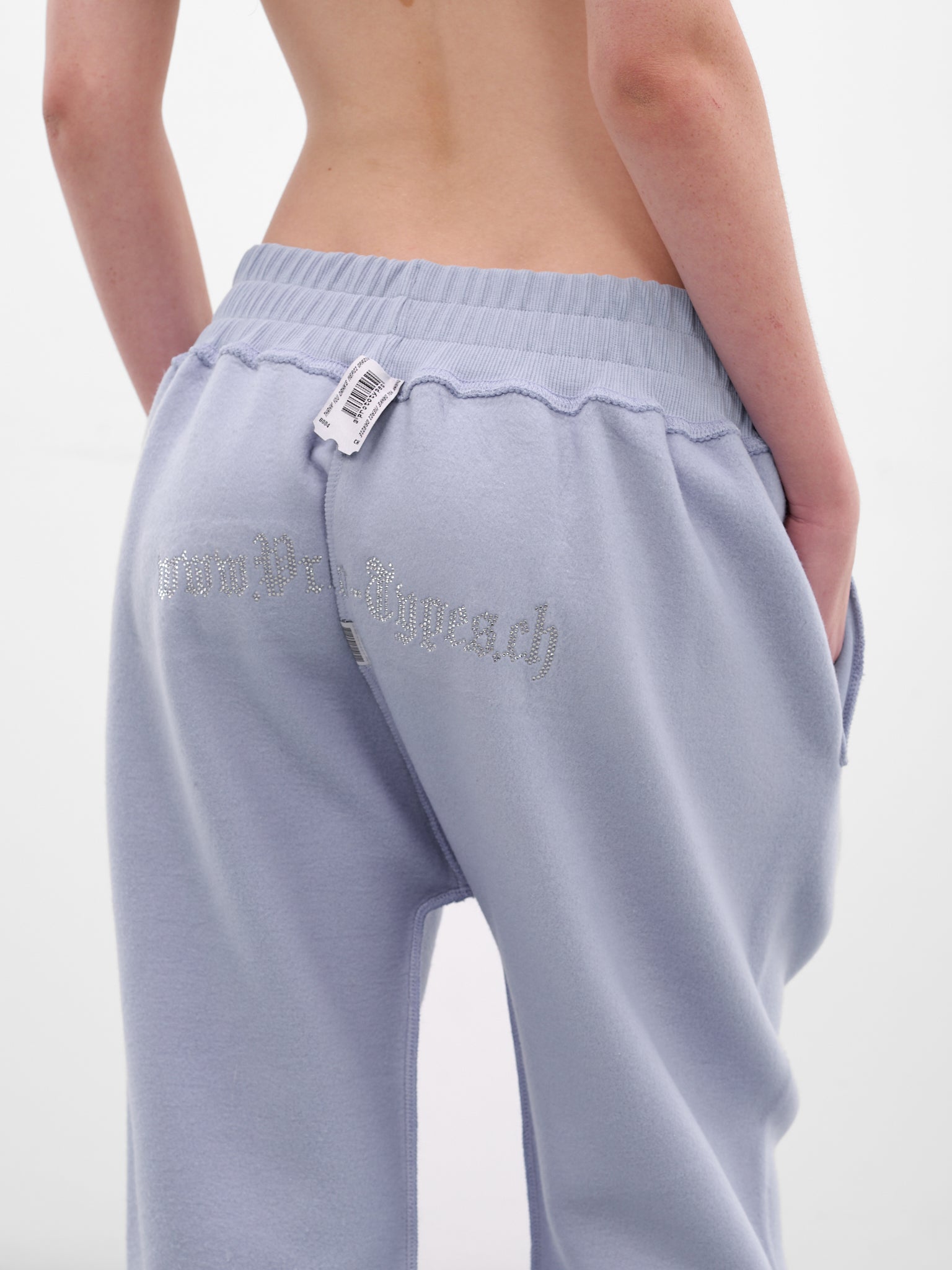 Blue Deconstructed Reverse Fleece Sweatpants (PT08PA05MWLB-LIGHT-BLUE)