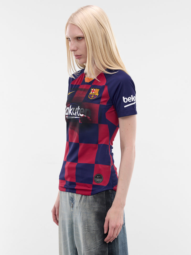 Goat Sprayed Upcycled Football Top (PT09JE32WWBK-BLACK)