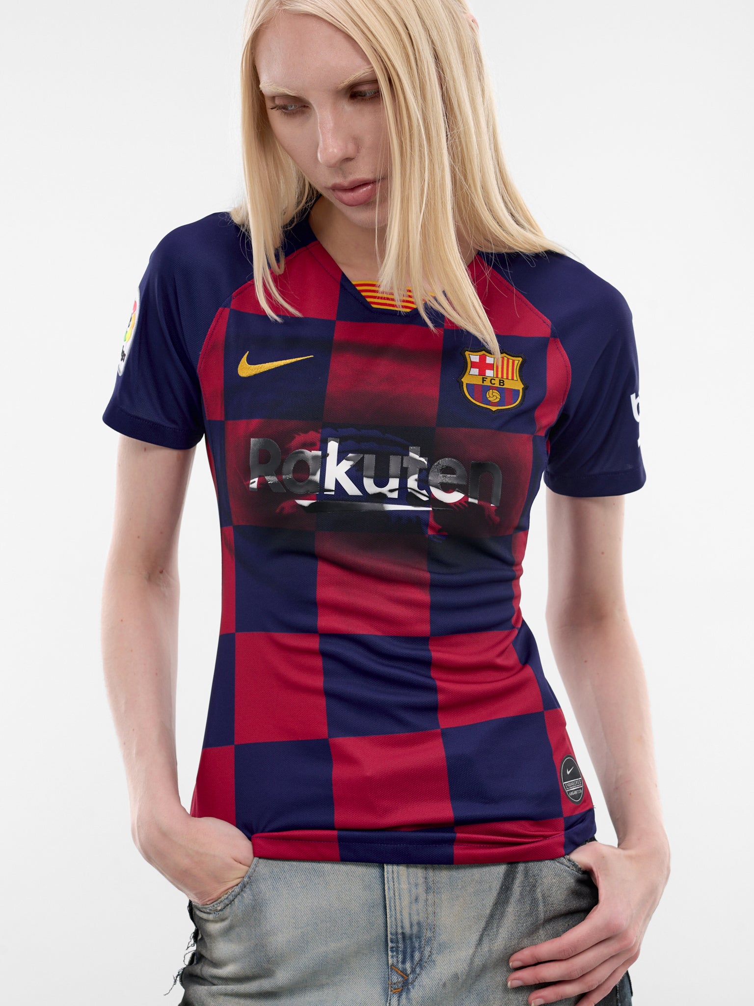 Goat Sprayed Upcycled Football Top (PT09JE32WWBK-BLACK)