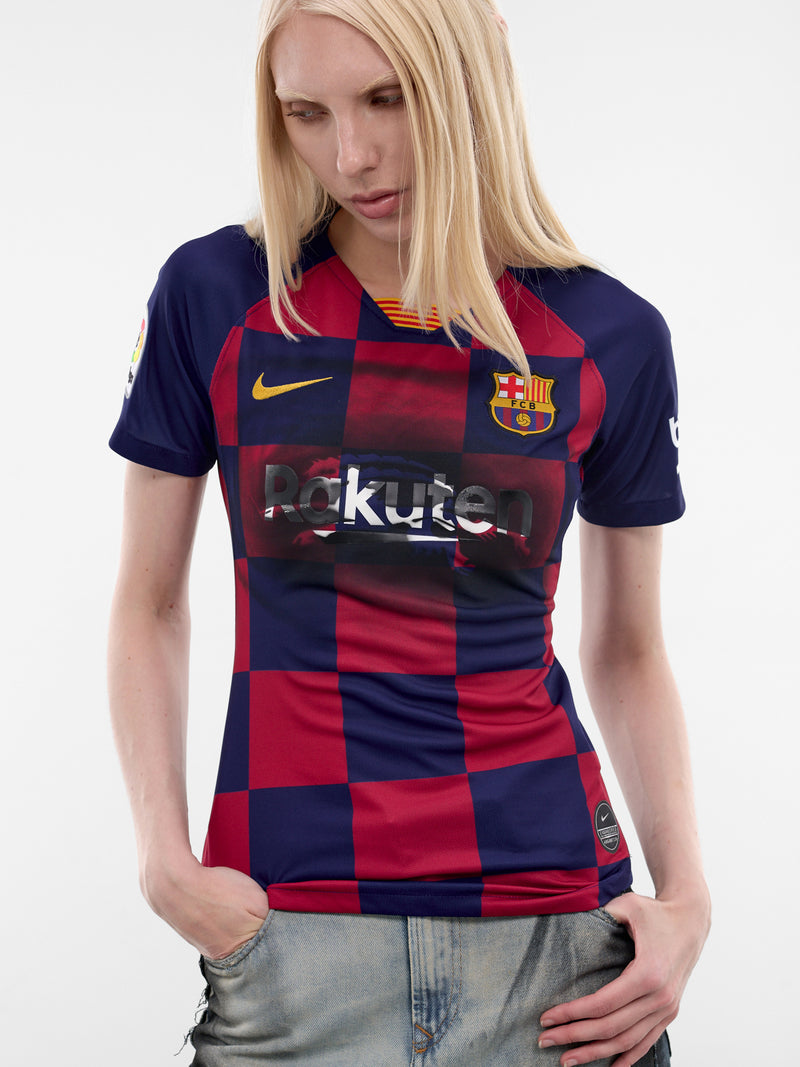 Goat Sprayed Upcycled Football Top (PT09JE32WWBK-BLACK)