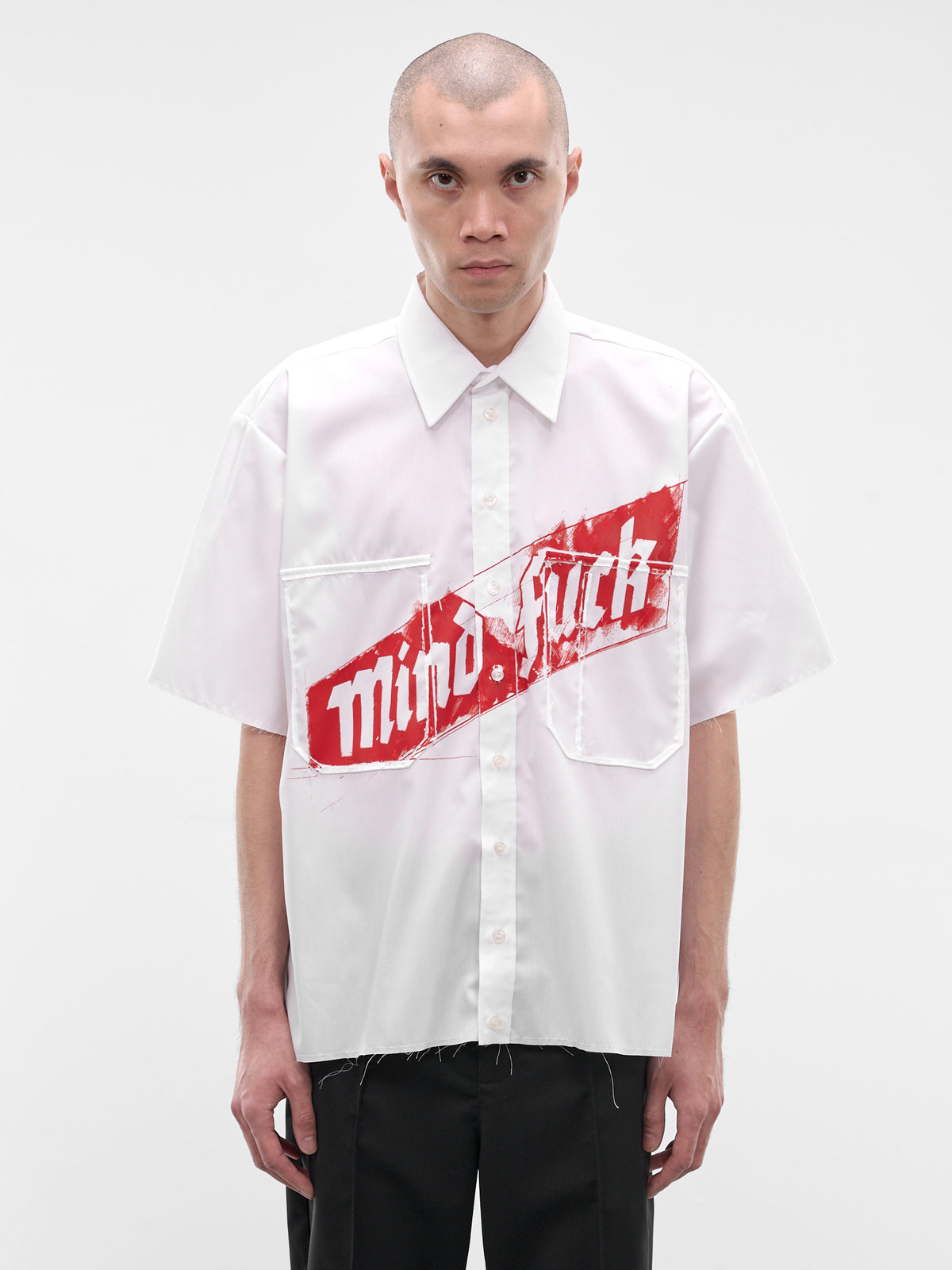 White Mindfuck Military Shirt (PT09SH02USW-WHITE)