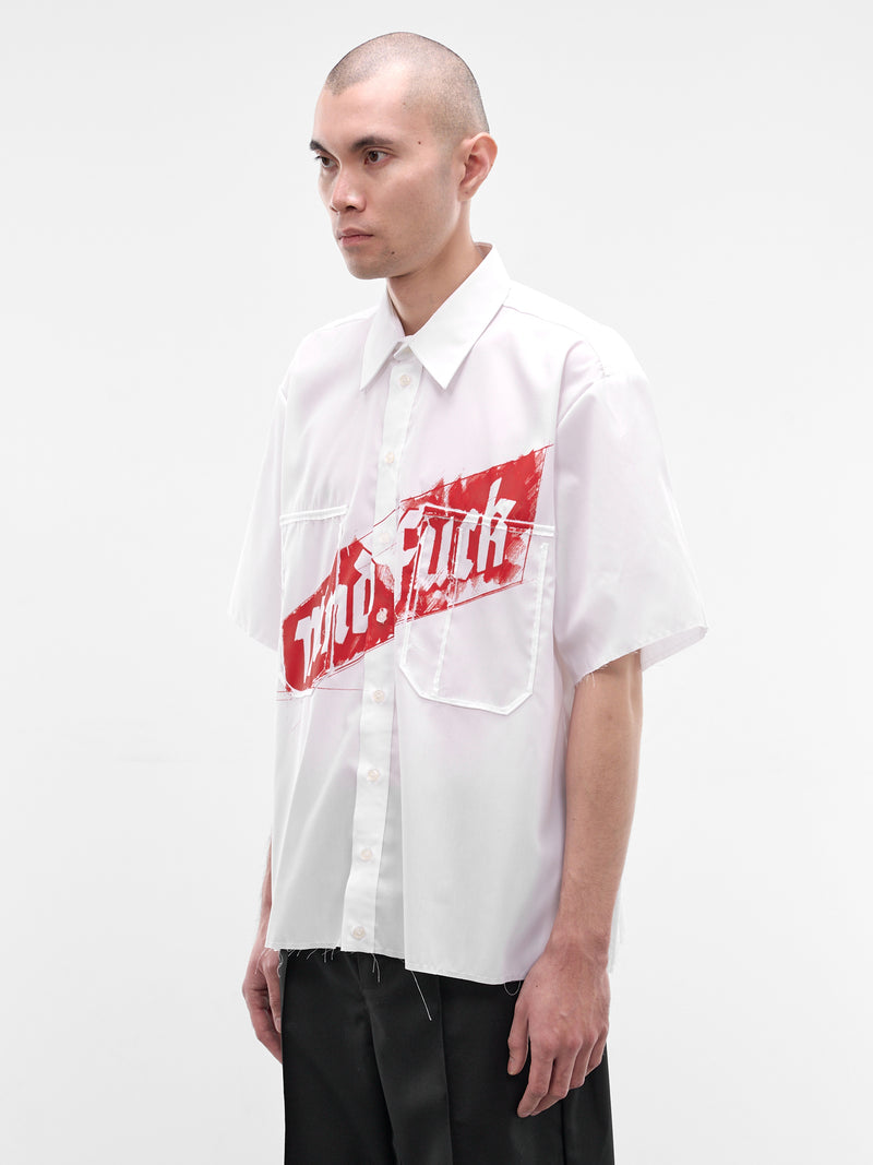 White Mindfuck Military Shirt (PT09SH02USW-WHITE)