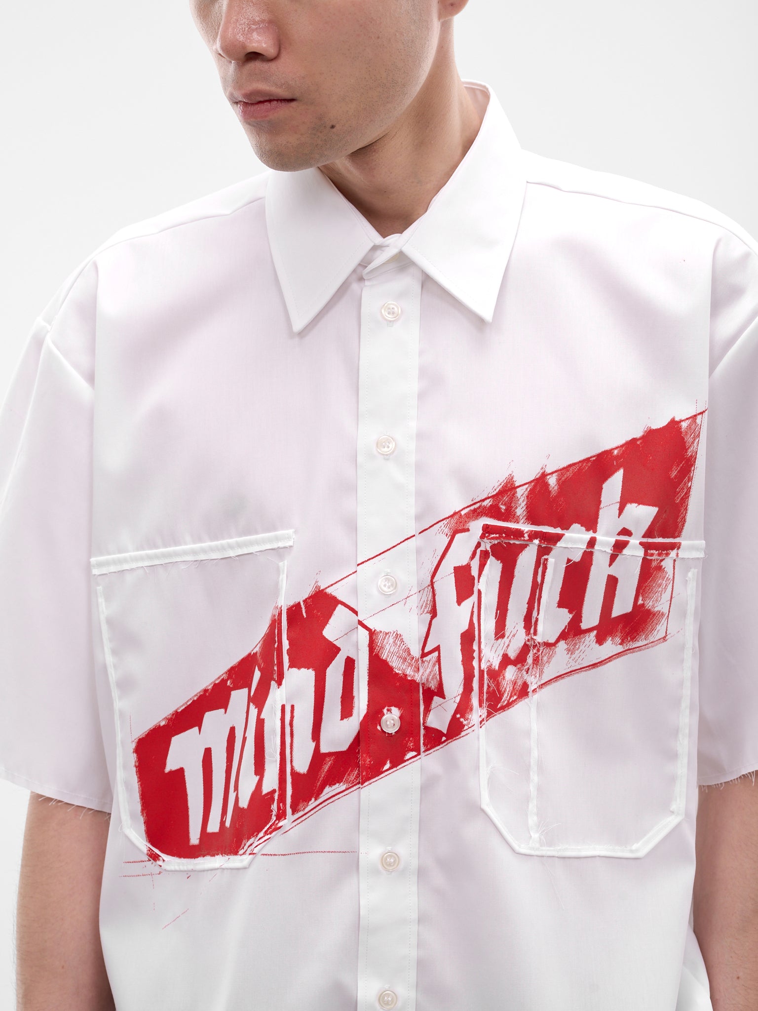 White Mindfuck Military Shirt (PT09SH02USW-WHITE)