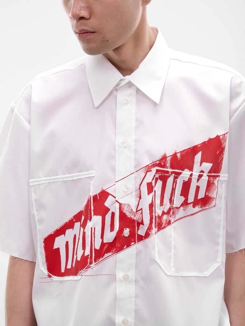 White Mindfuck Military Shirt (PT09SH02USW-WHITE)