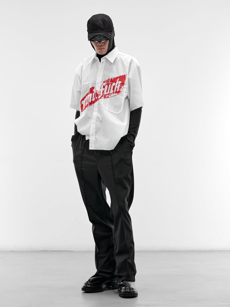 White Mindfuck Military Shirt (PT09SH02USW-WHITE)