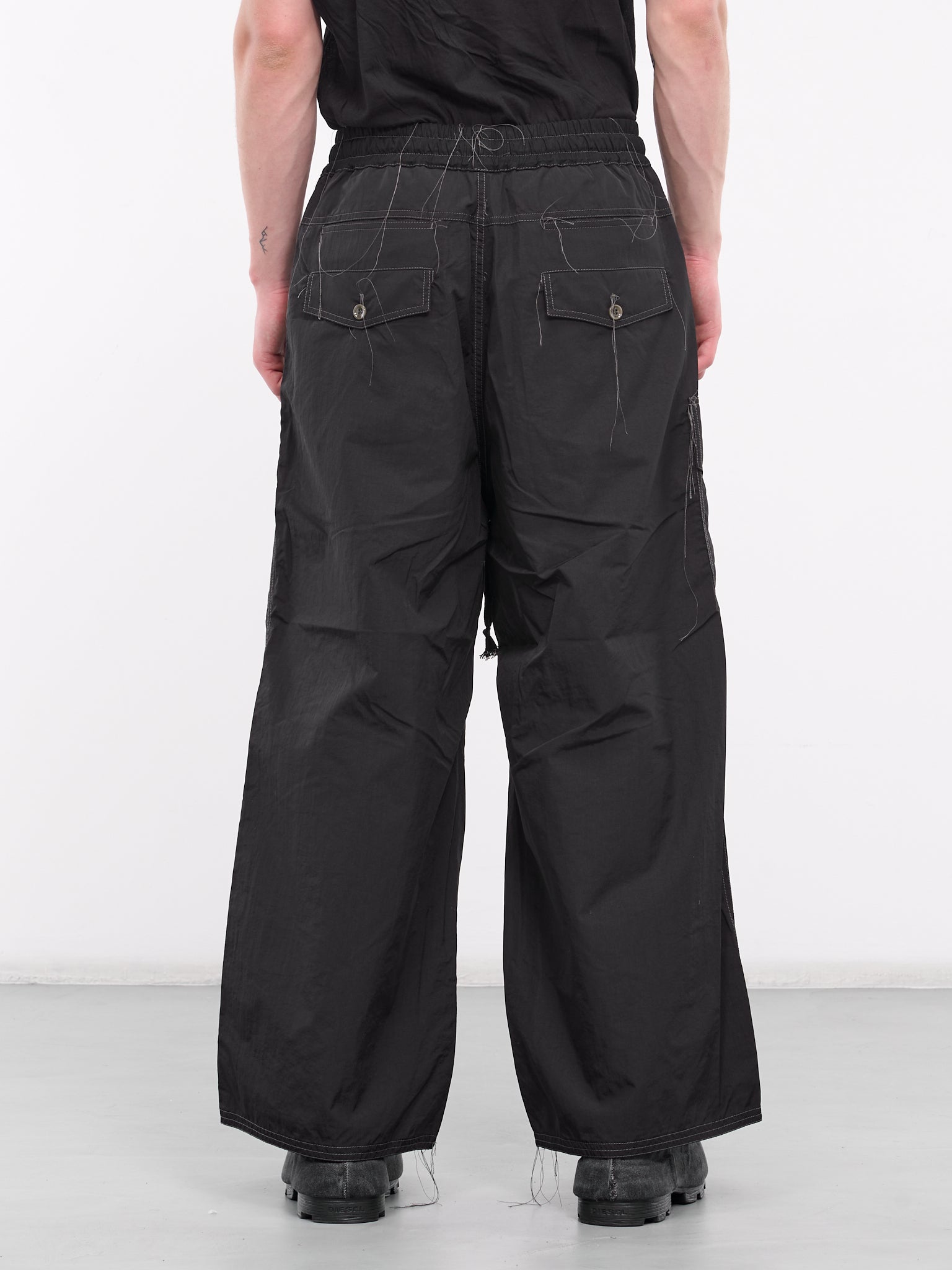 Elasticated Parachute Trousers (PT1006-BLACK)