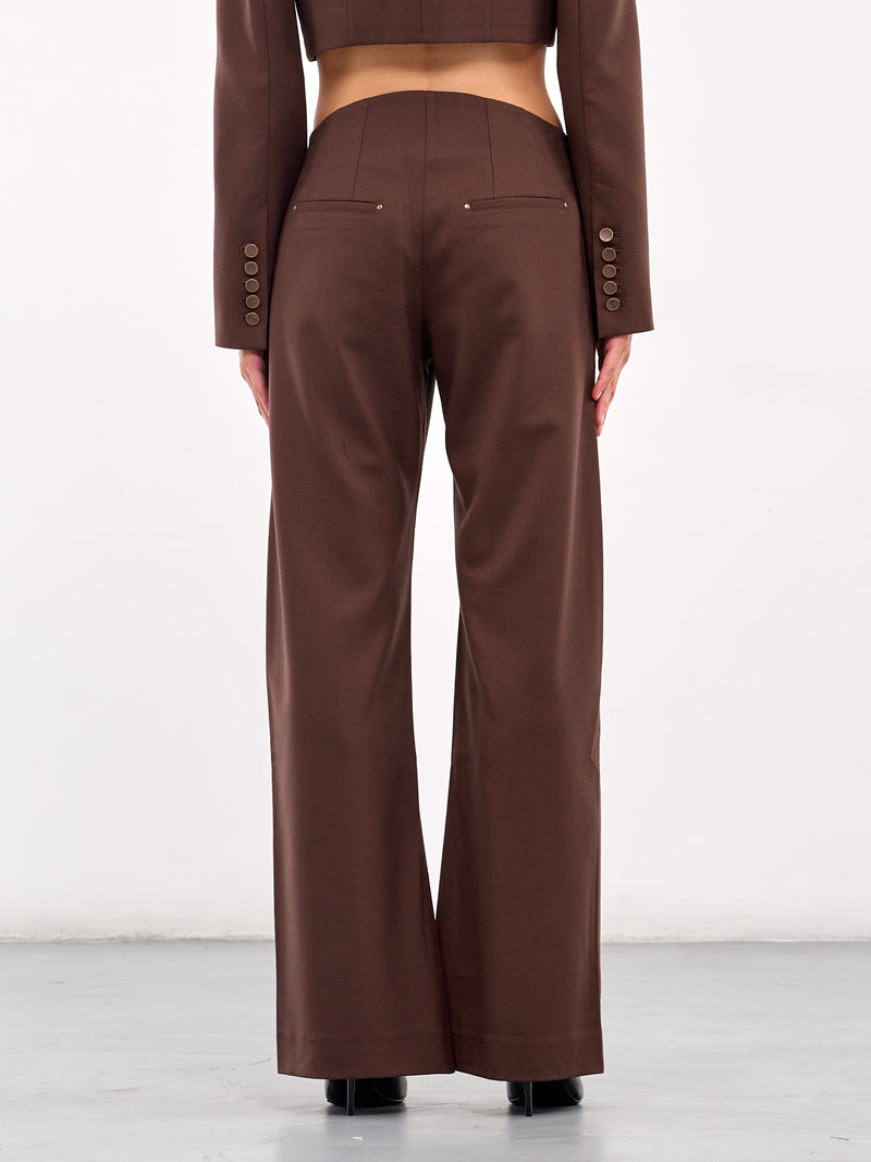 Tailored Loose Trousers (PT17W1PU790-MAROON)