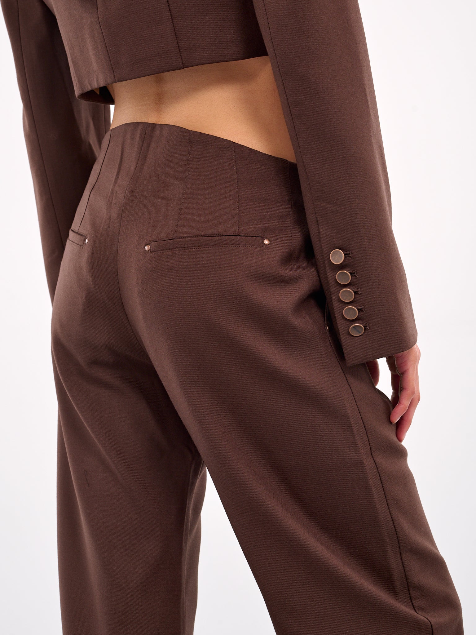 Tailored Loose Trousers (PT17W1PU790-MAROON)