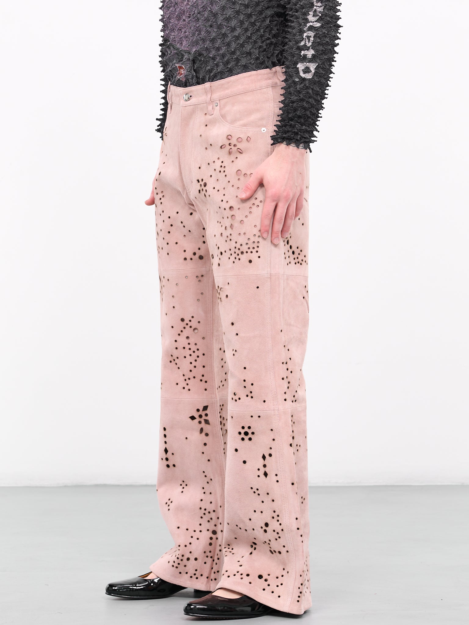 Perforated Pants (PT1823-SALMON)