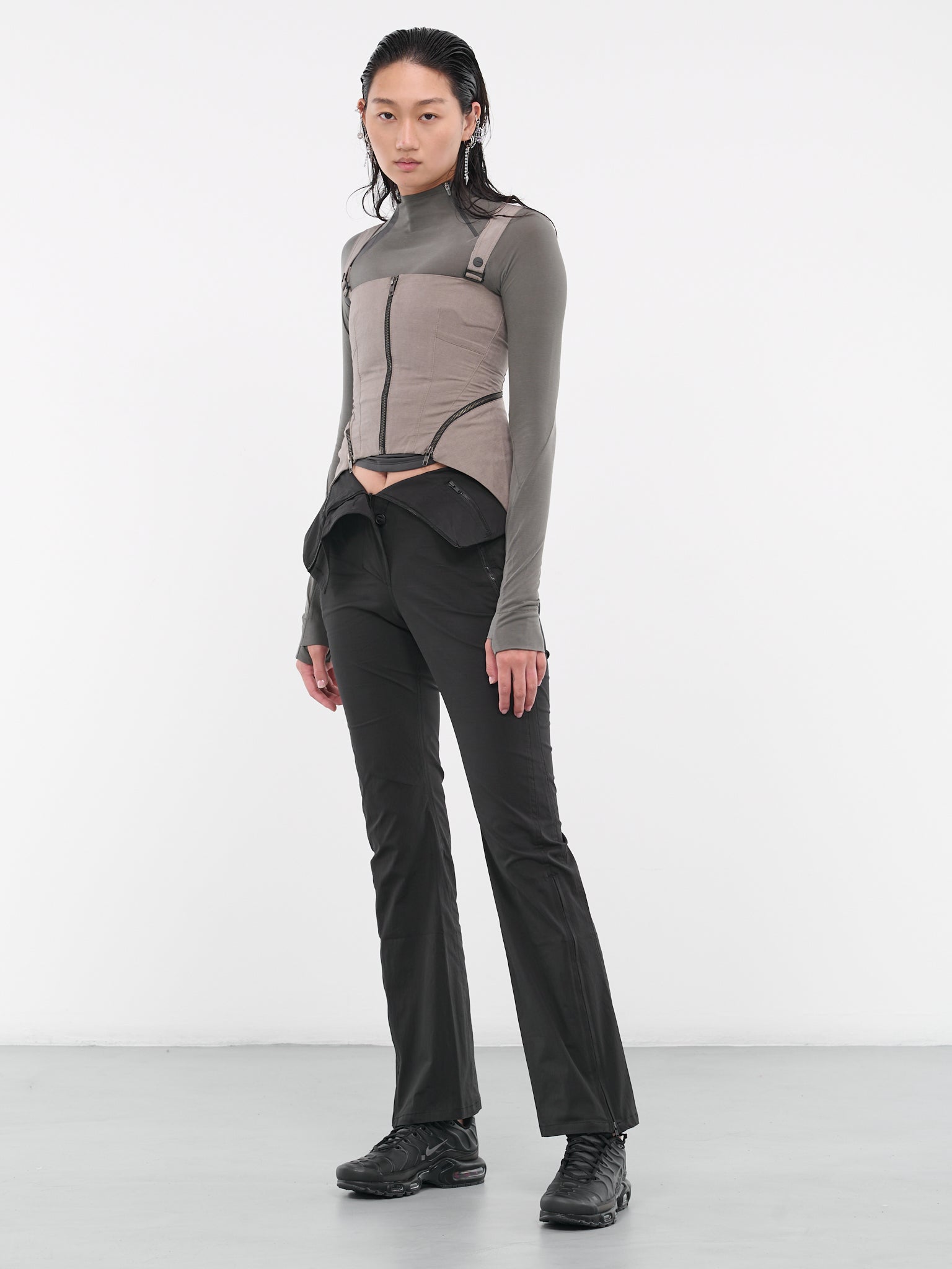 Folded Waist Trousers (PT1K-BLACK-F23)