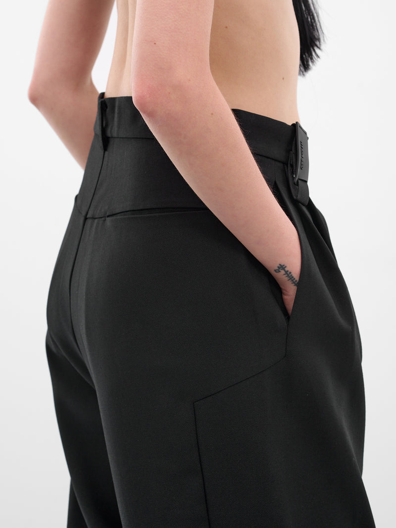 Black Wool Wide Leg Trousers (PT1K-BLACK)