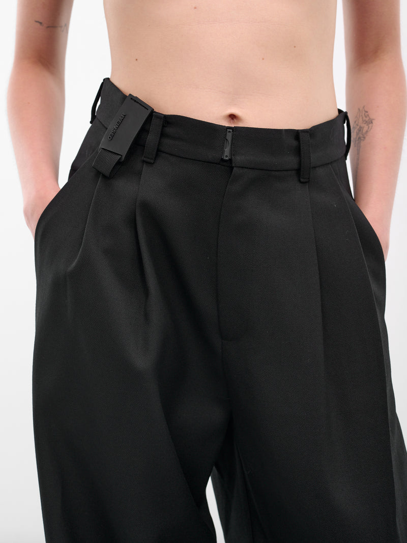 Black Wool Wide Leg Trousers (PT1K-BLACK)