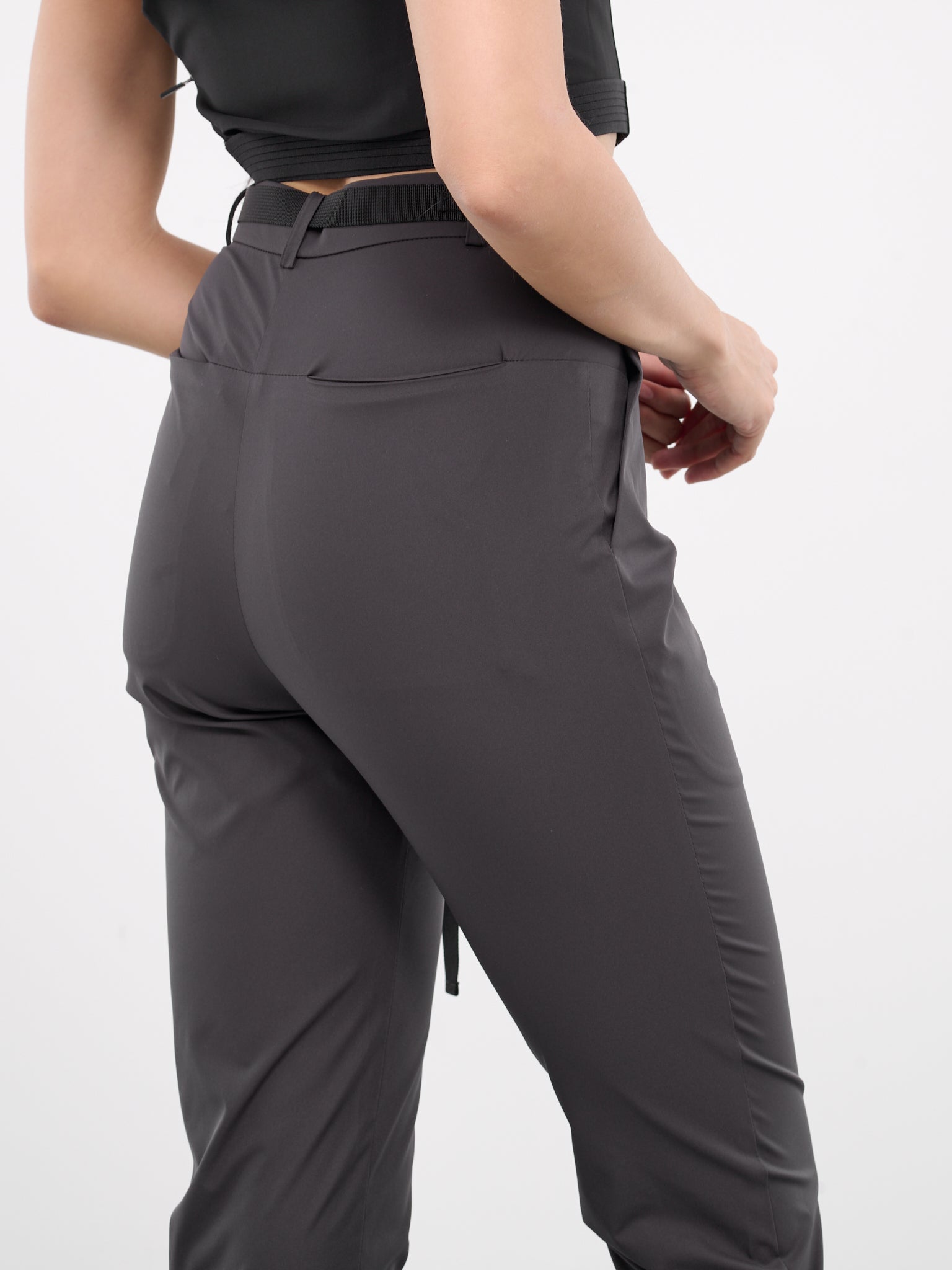 Belted Slim Pants (PT2DG-DARK-GREY)
