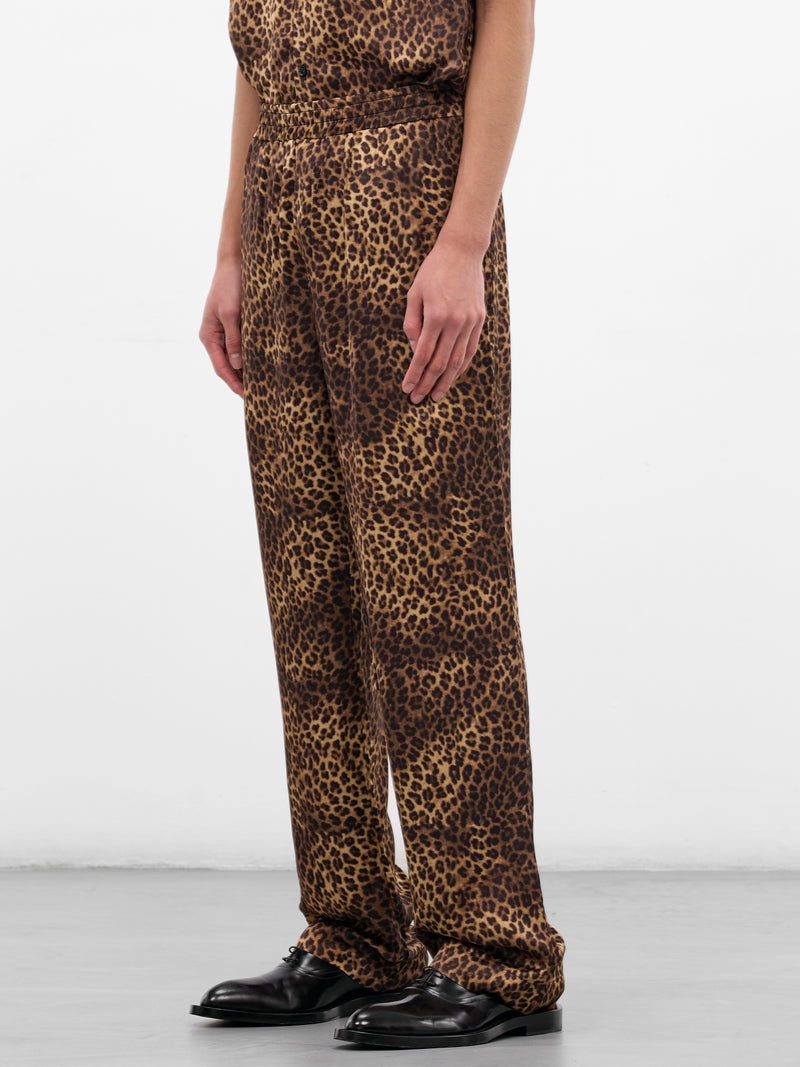 Cheetah Print Satin Track Pants (PT36-CHEETAH)